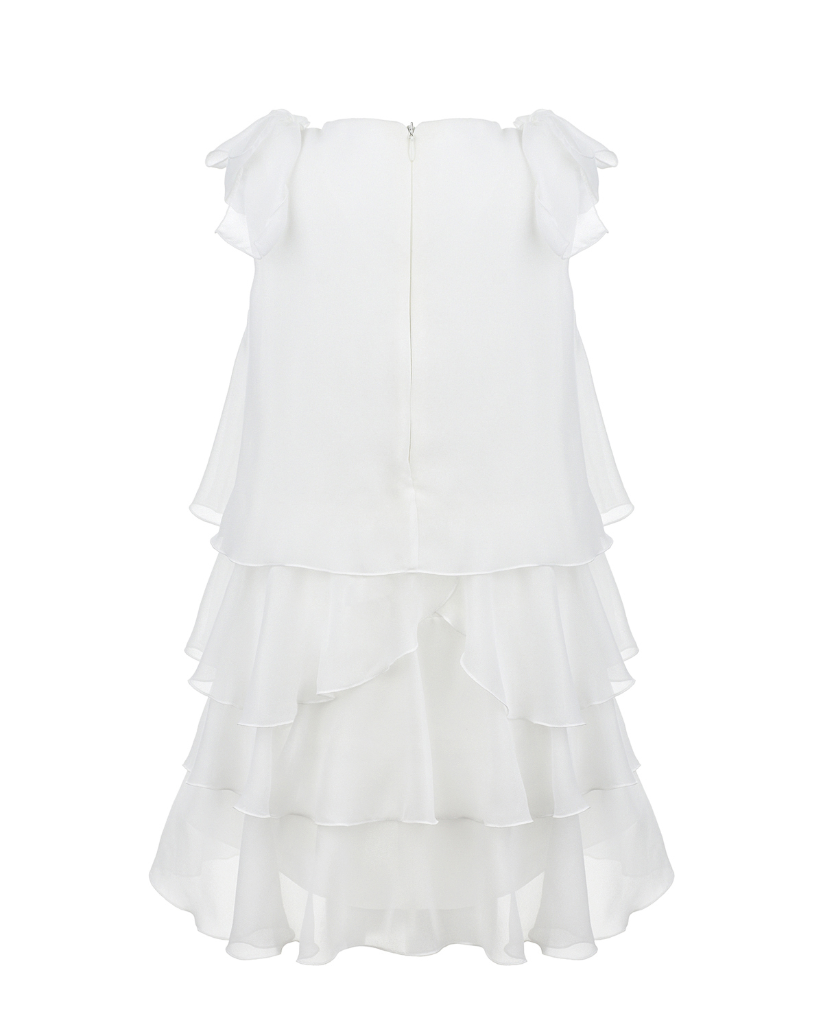 Белое ярусное платье Aletta детское, размер 98, цвет белый - фото 2