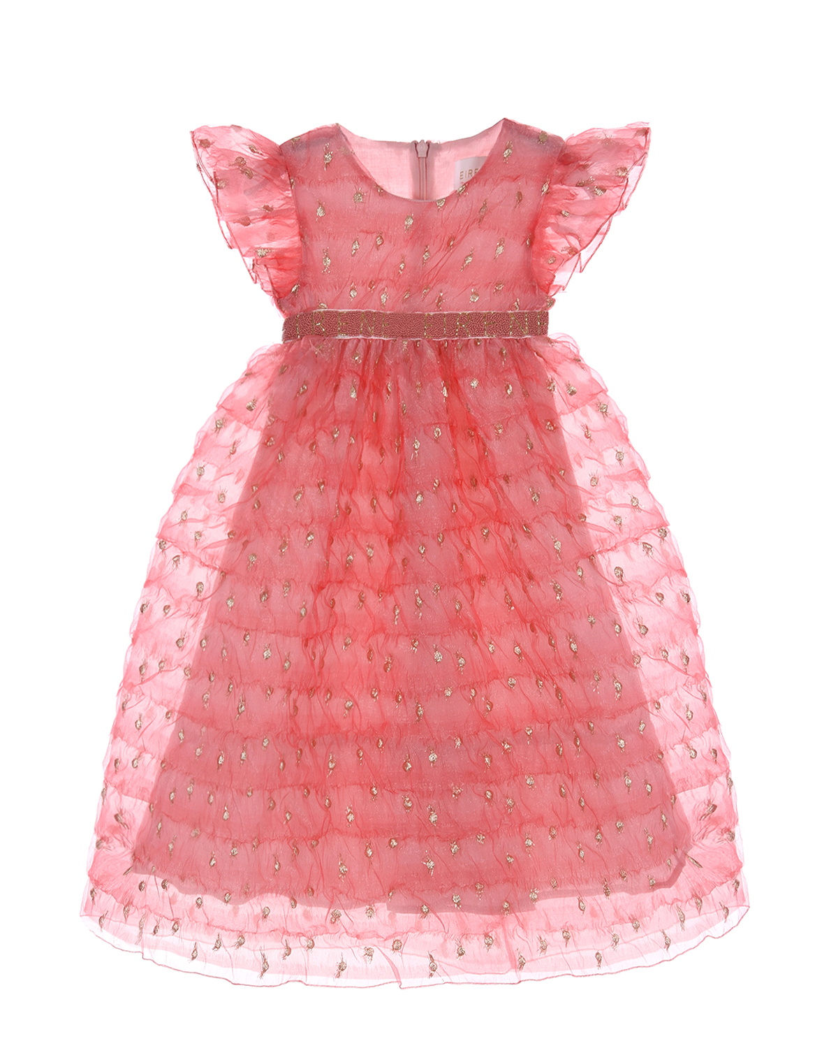 Платье кораллового цвета с рукавами-крылышками Eirene детское, размер 104 - фото 1