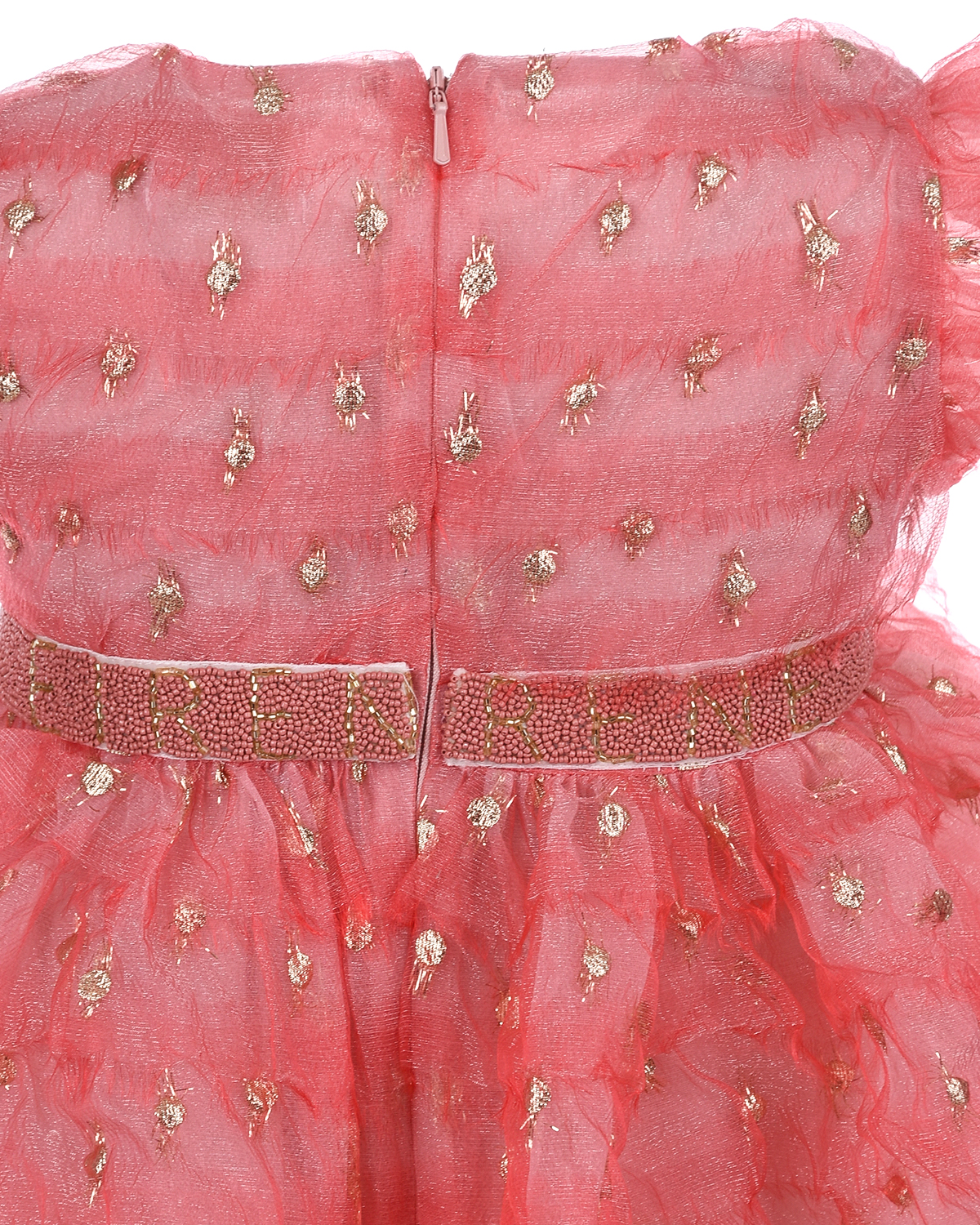 Платье кораллового цвета с рукавами-крылышками Eirene детское, размер 104 - фото 3