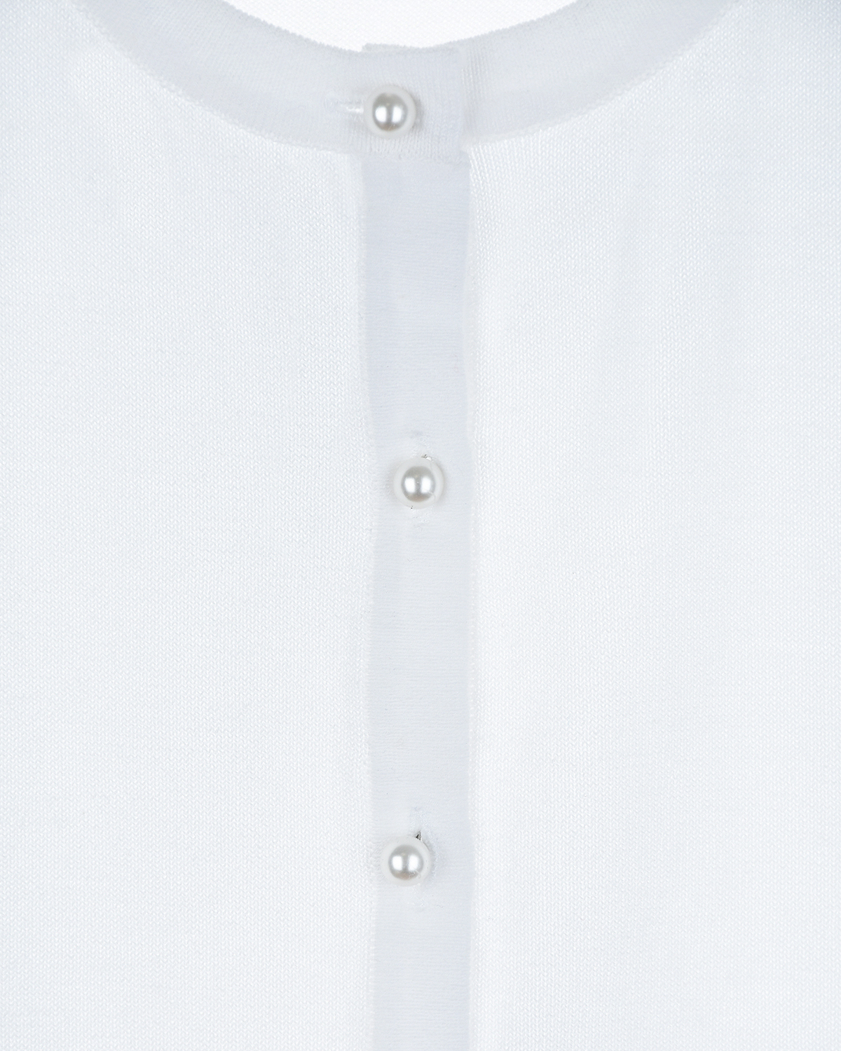 Белая кофта с прозрачными рукавами TWINSET детская, размер 116, цвет белый - фото 3