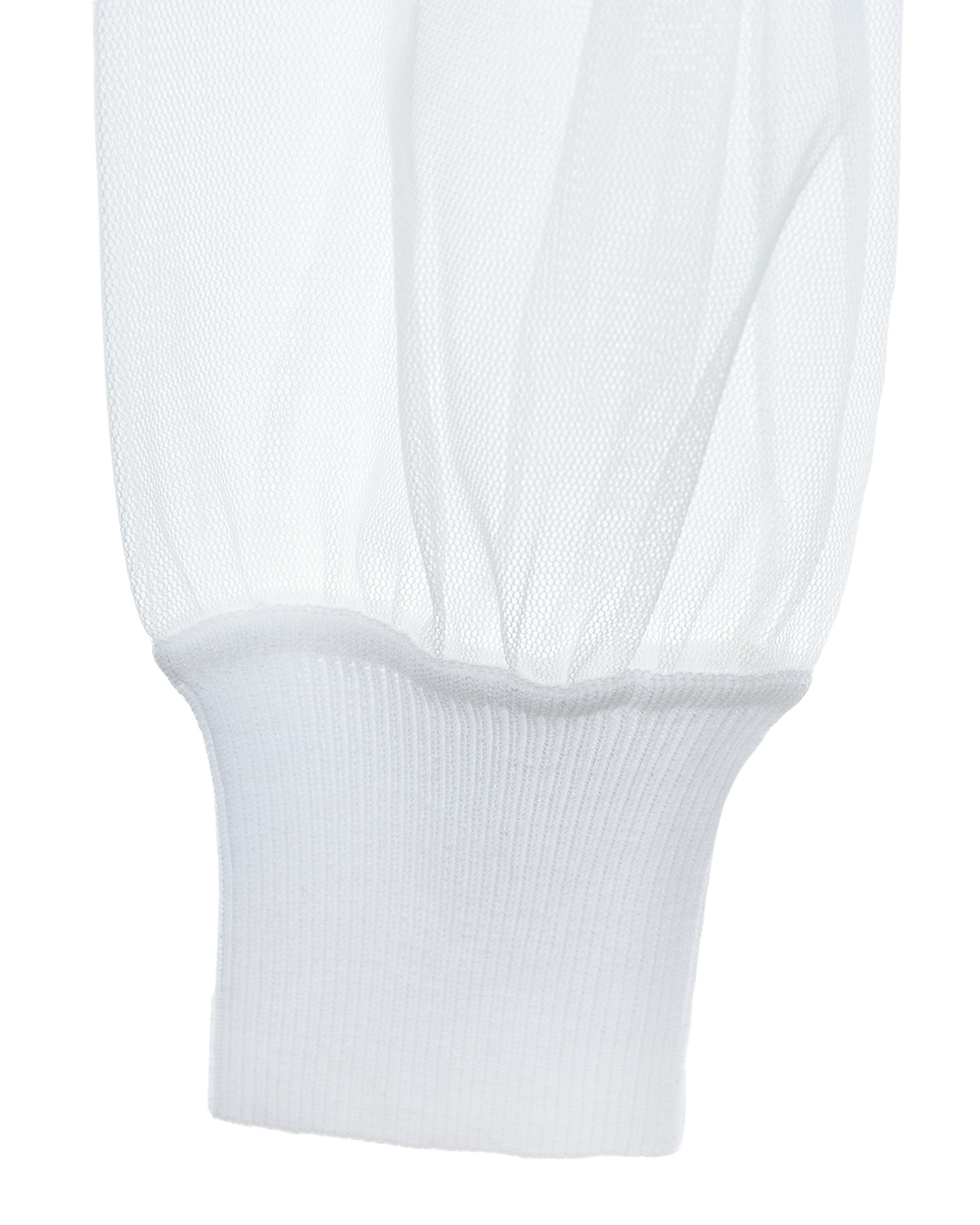 Белая кофта с прозрачными рукавами TWINSET детская, размер 116, цвет белый - фото 4