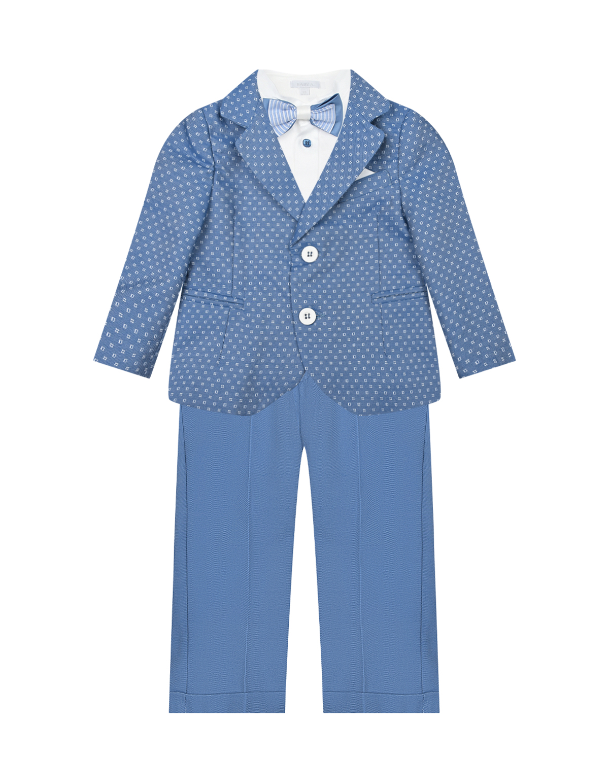 Комплект: пиджак, рубашка, брюки и галстук-бабочка Baby A, размер 80, цвет мультиколор