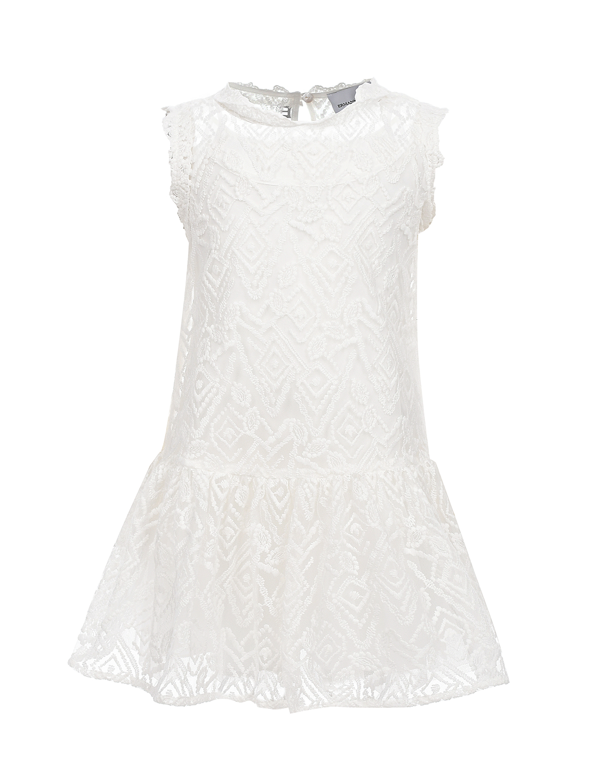 Белое платье с цветочной вышивкой Ermanno Scervino платье женское домашнее белое в полоску
