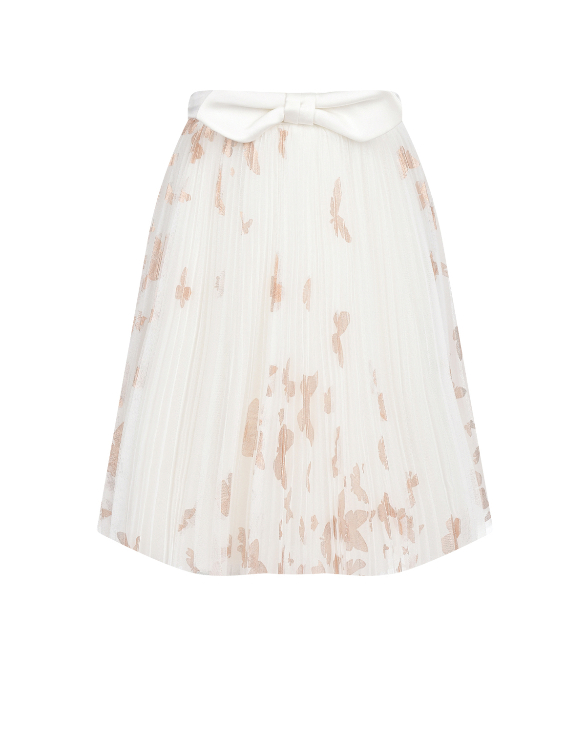 Белая юбка с принтом "бабочки" Genny, размер 164, цвет белый - фото 1