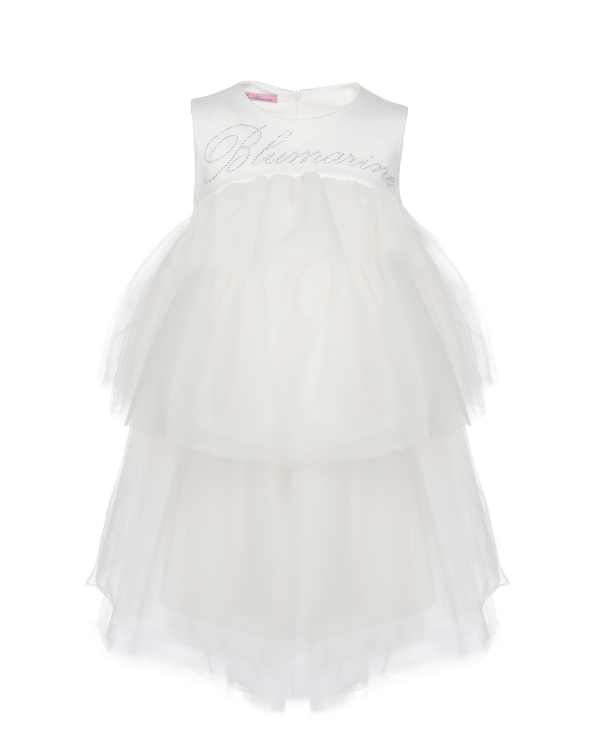 Белое платье с пышной юбкой Miss Blumarine платье для животных клубничка xl дс 40 ог 50 см белое