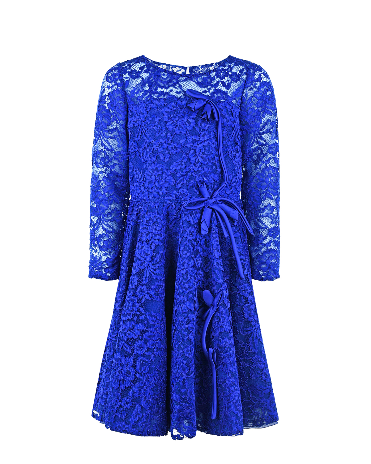 Синее кружевное платье с бантами Aletta детское, размер 110, цвет синий - фото 1