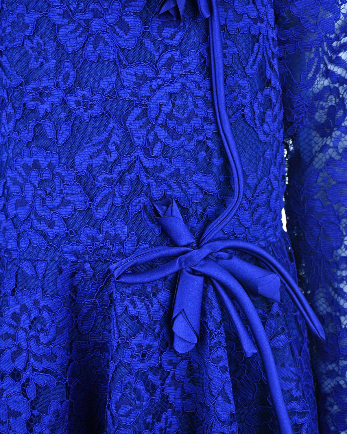 Синее кружевное платье с бантами Aletta детское, размер 110, цвет синий - фото 3