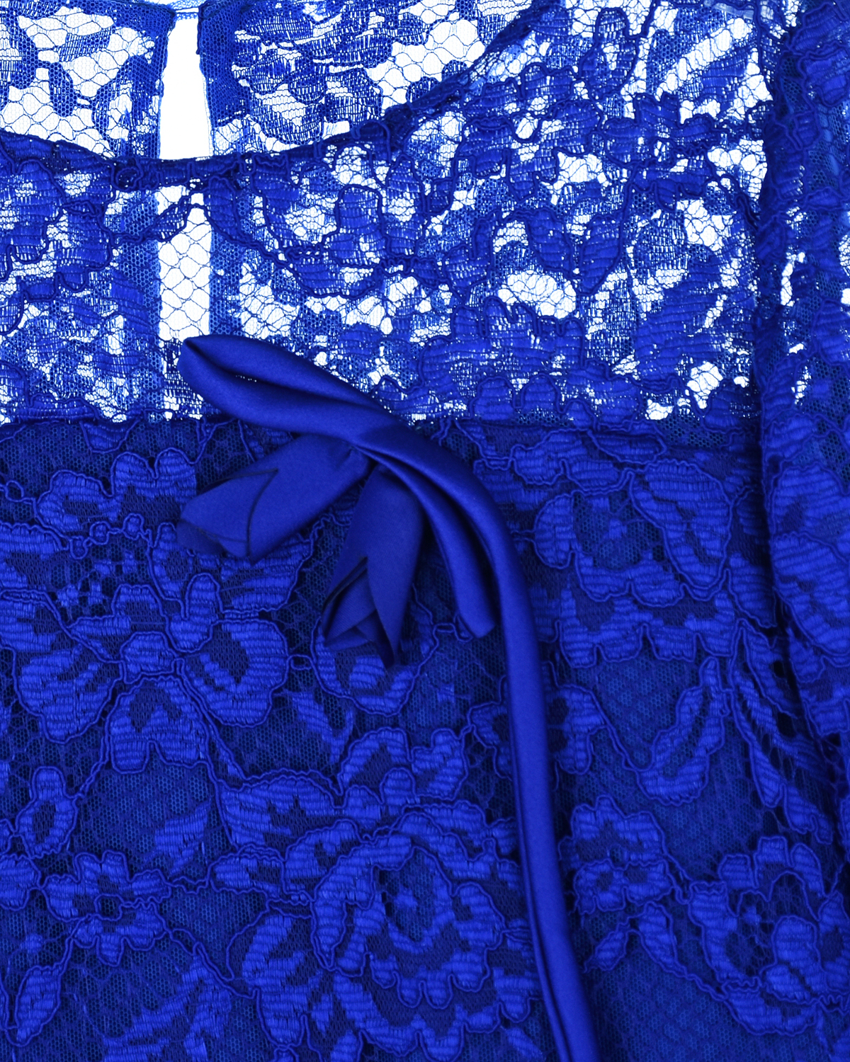 Синее кружевное платье с бантами Aletta детское, размер 110, цвет синий - фото 4