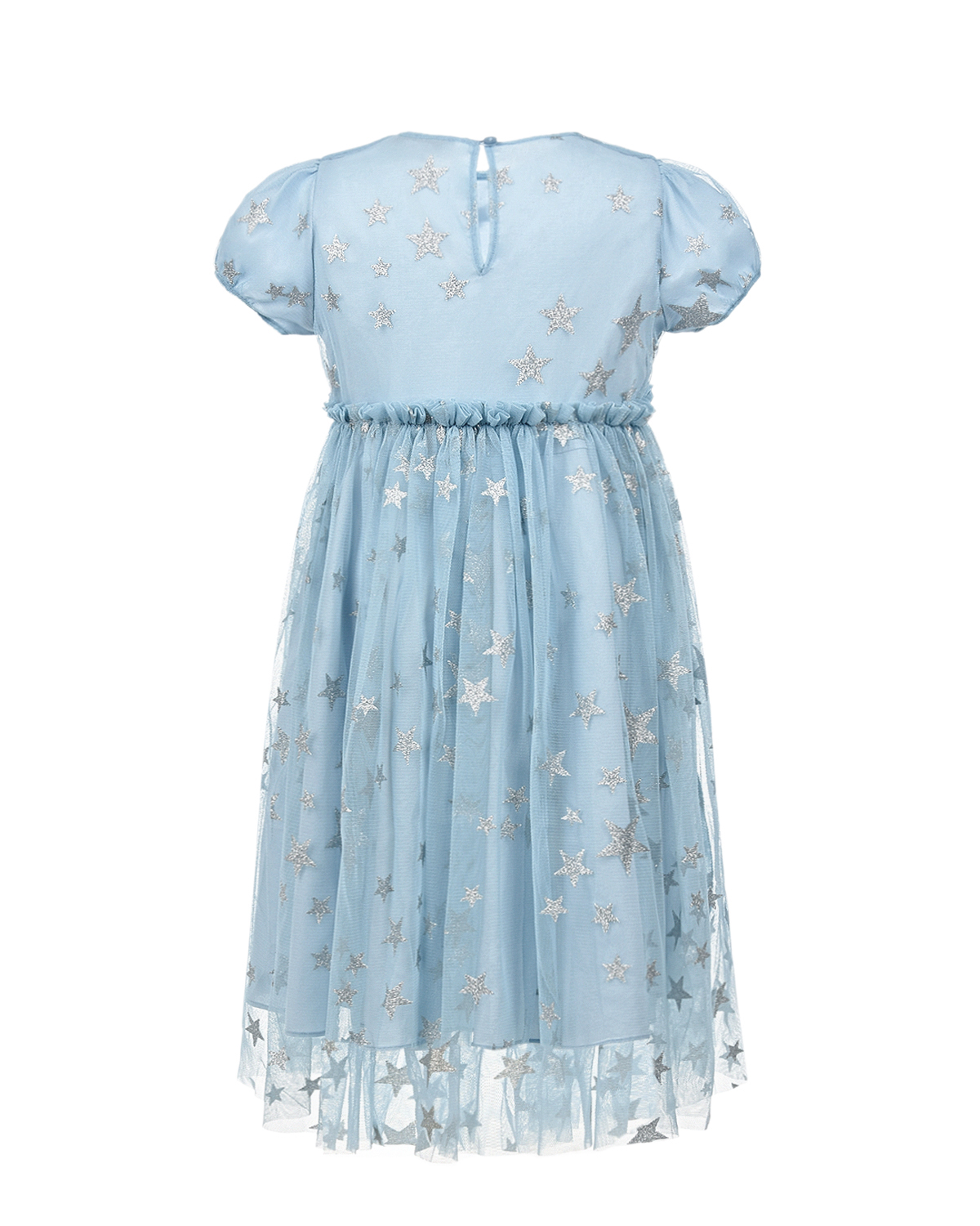 Голубое платье с серебряными звездами Stella McCartney детское, размер 104, цвет голубой - фото 2