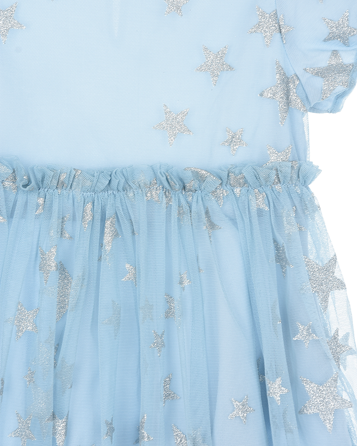 Голубое платье с серебряными звездами Stella McCartney детское, размер 104, цвет голубой - фото 3