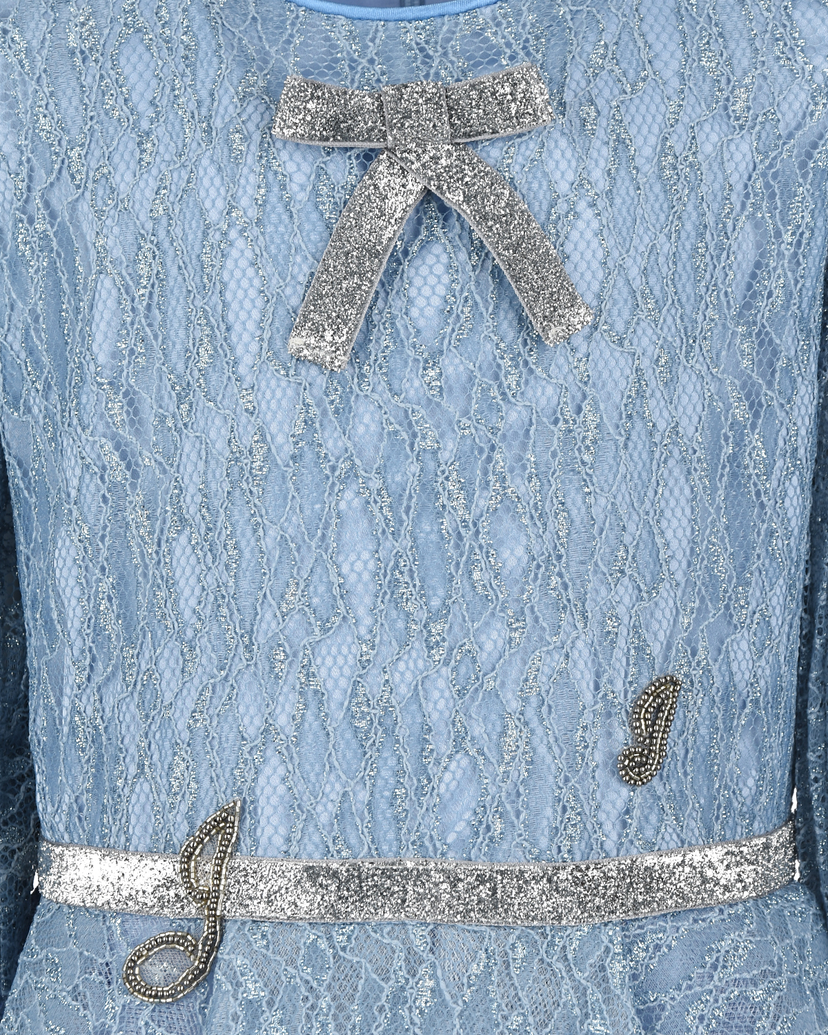 Голубое платье с плиссированными рукавами Eirene детское, размер 128, цвет голубой - фото 3