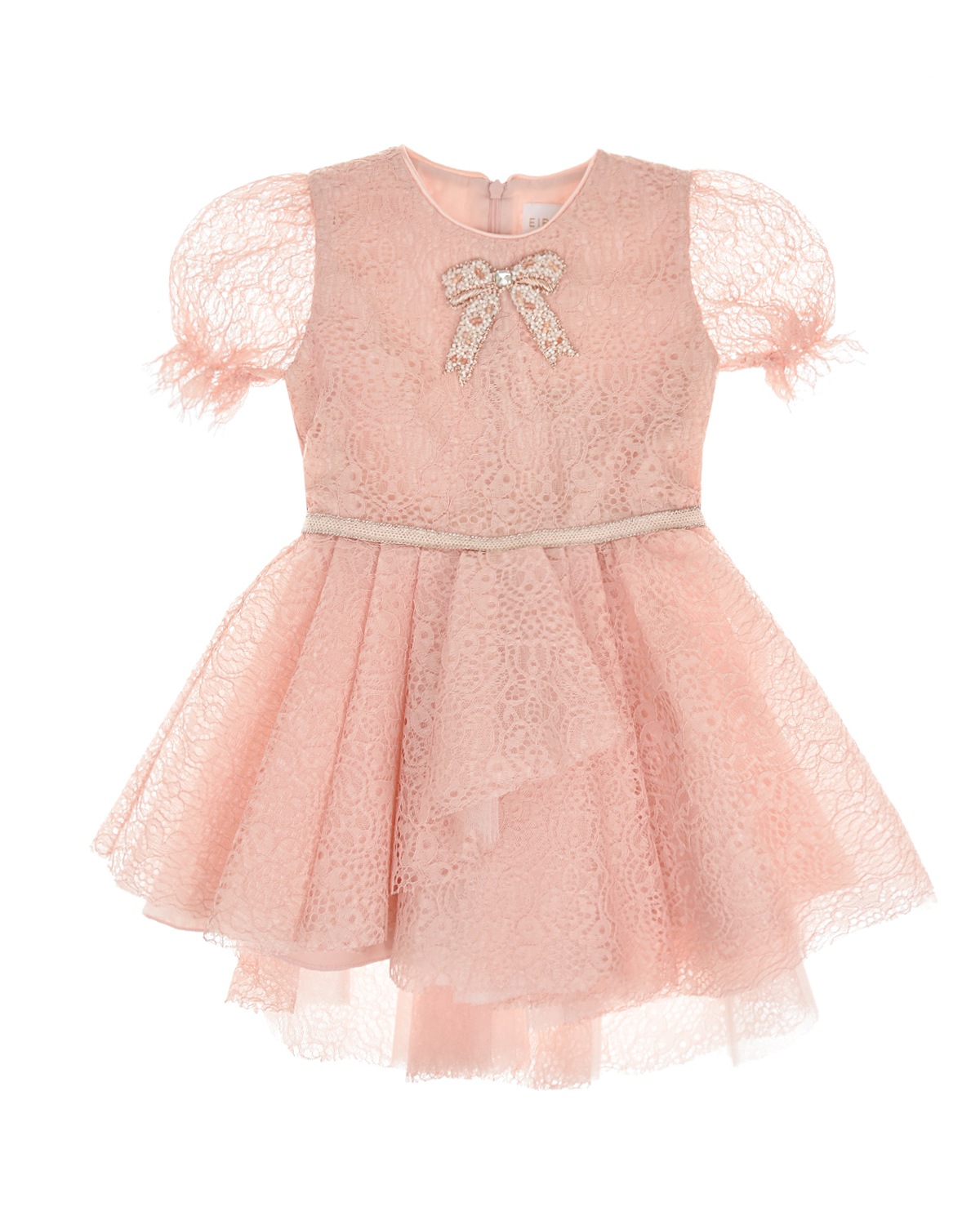 Розовое кружевное платье Eirene детское, размер 92, цвет розовый - фото 1