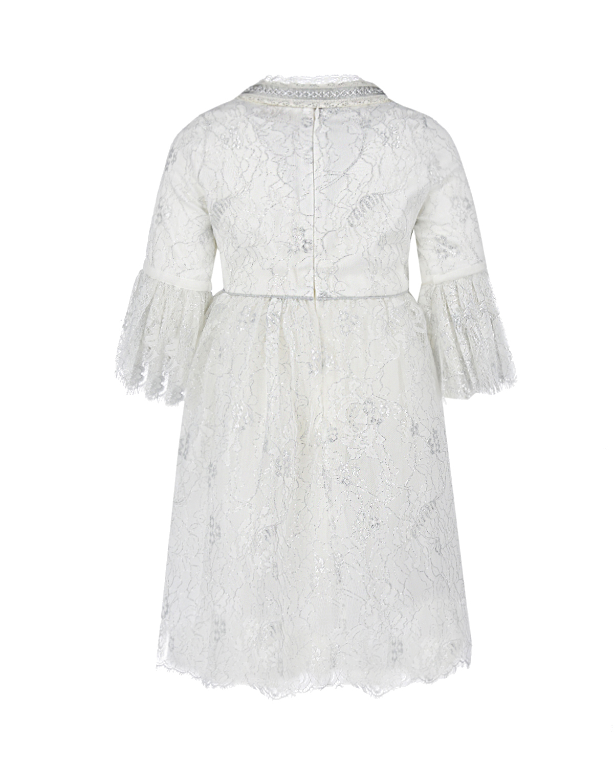 Белое платье с рукавами 3/4 Eirene детское, размер 128, цвет белый Белое платье с рукавами 3/4 Eirene детское - фото 2