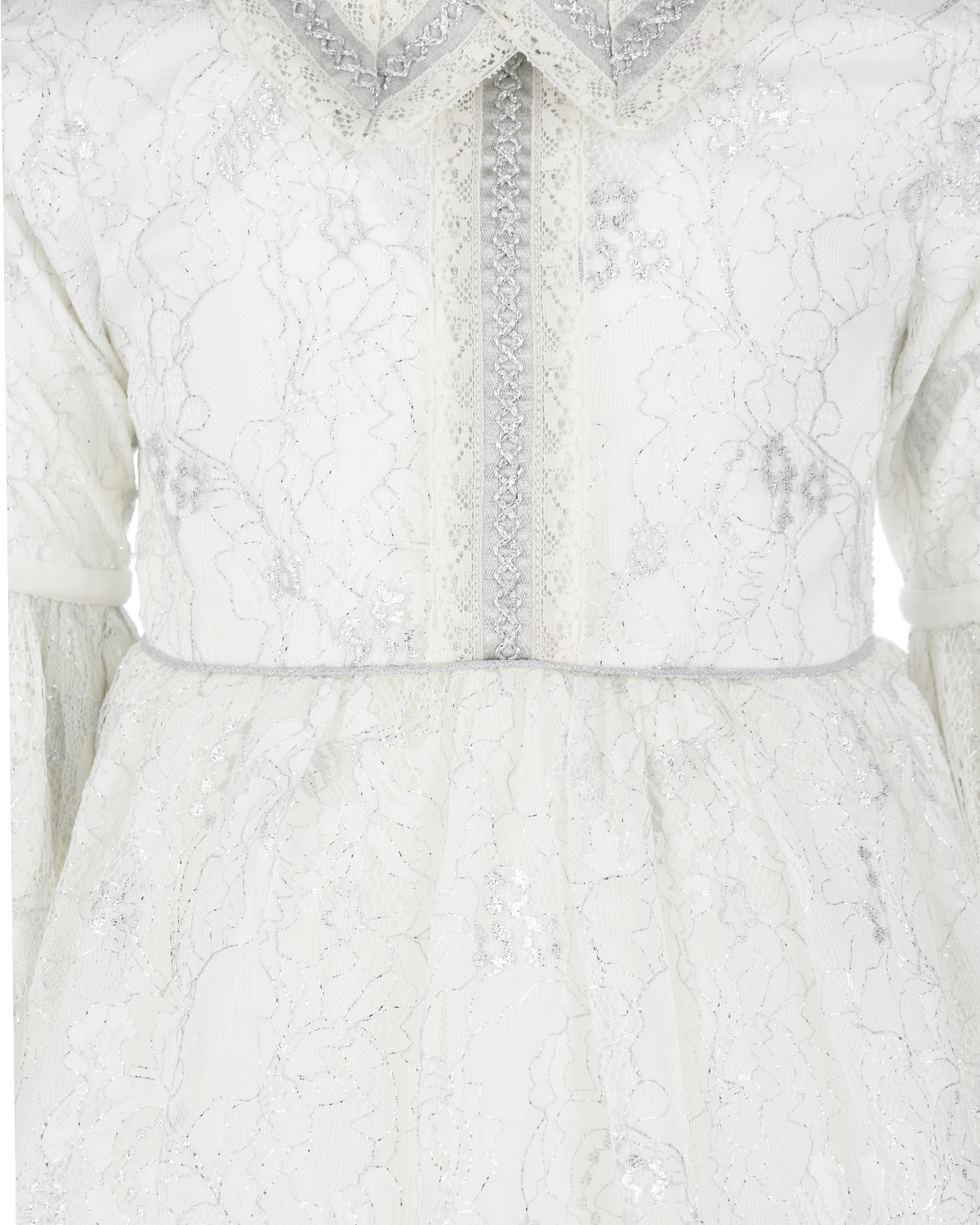 Белое платье с рукавами 3/4 Eirene детское, размер 128, цвет белый Белое платье с рукавами 3/4 Eirene детское - фото 3