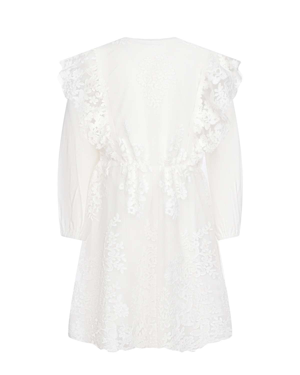 Белое платье рюшами Ermanno Scervino детское, размер 104, цвет белый - фото 1