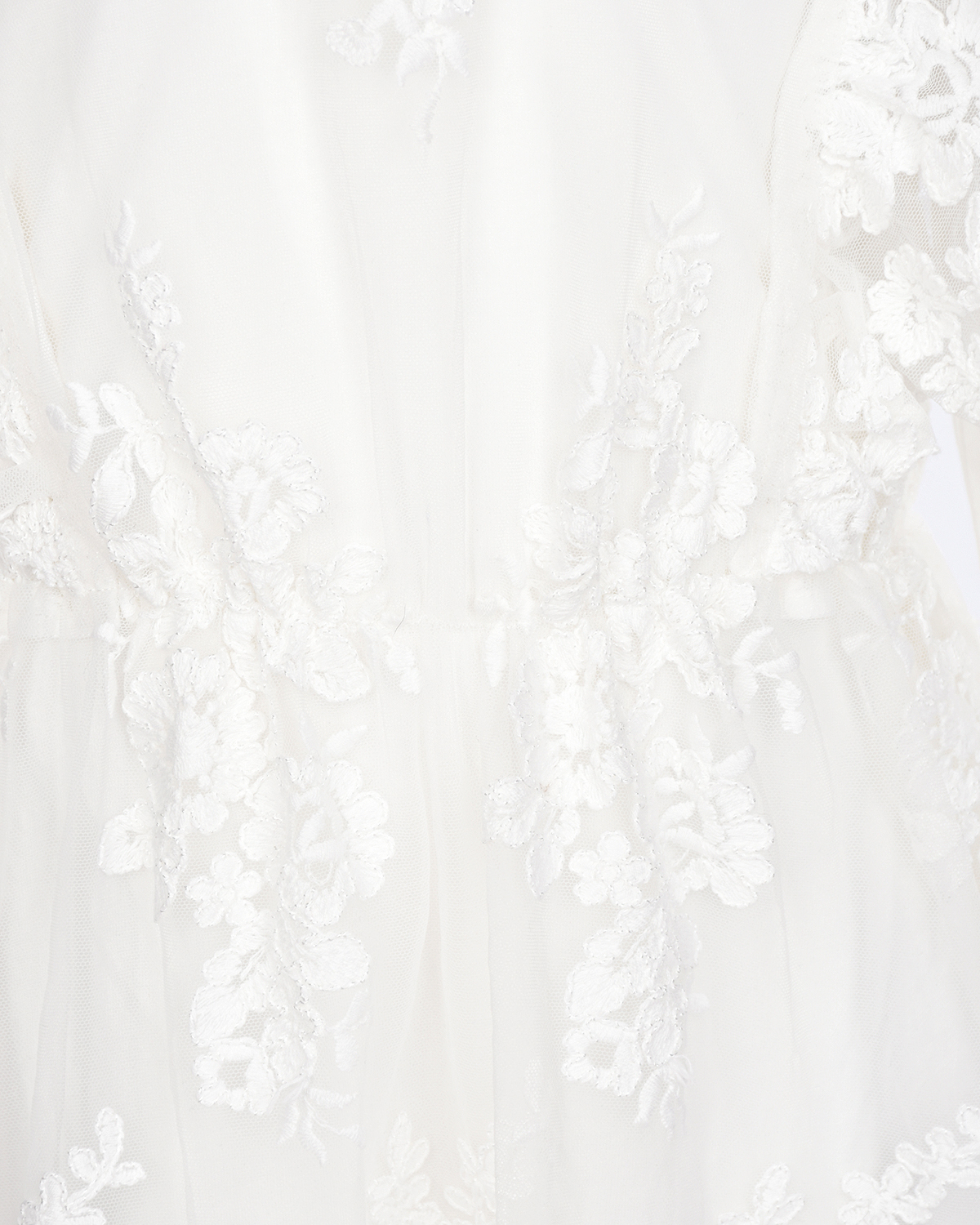 Белое платье рюшами Ermanno Scervino детское, размер 104, цвет белый - фото 3