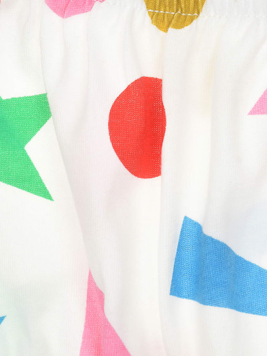 Белое платье с принтом "геометрические фигуры" Stella McCartney детское, размер 80, цвет белый - фото 6