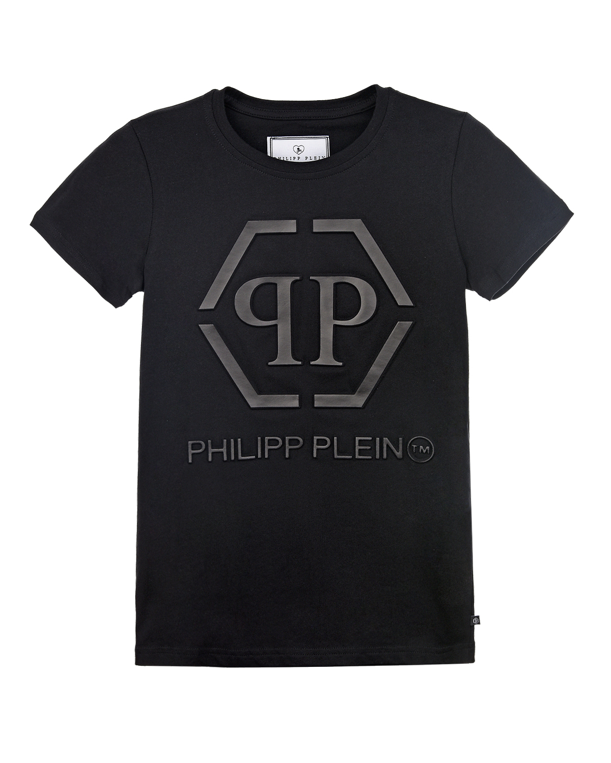 Черная футболка с логотипом Philipp Plein детская - фото 1