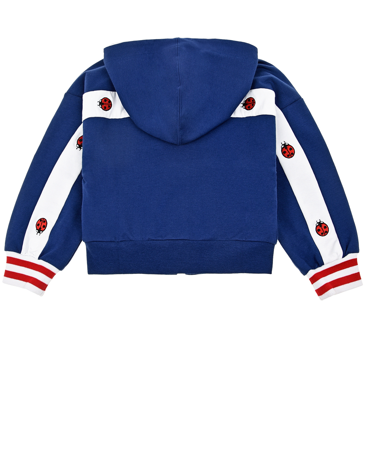 Темно-синяя спортивная куртка с вышивкой Monnalisa детское - фото 2