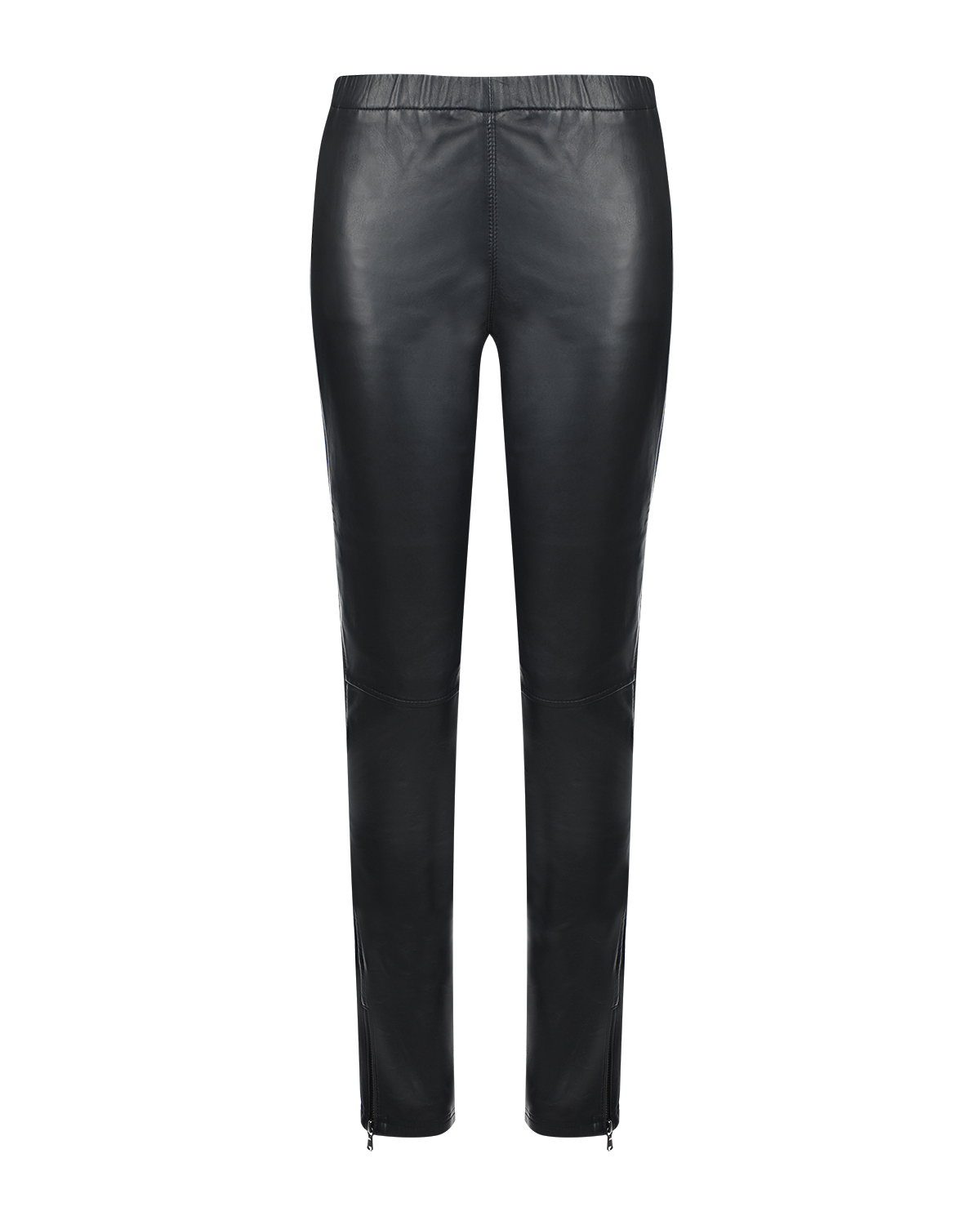 Черные кожанные брюки-леггинсы Parosh, размер 42, цвет черный - фото 1