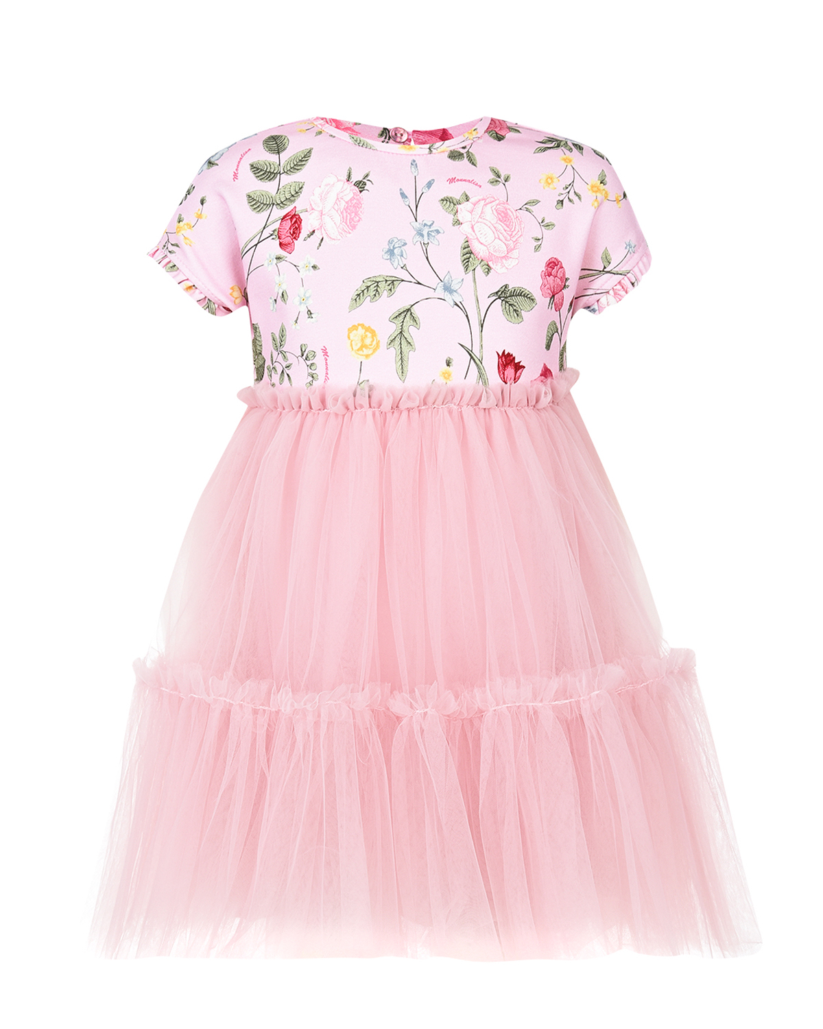 Розовое платье с юбкой-пачкой Monnalisa детское - фото 1