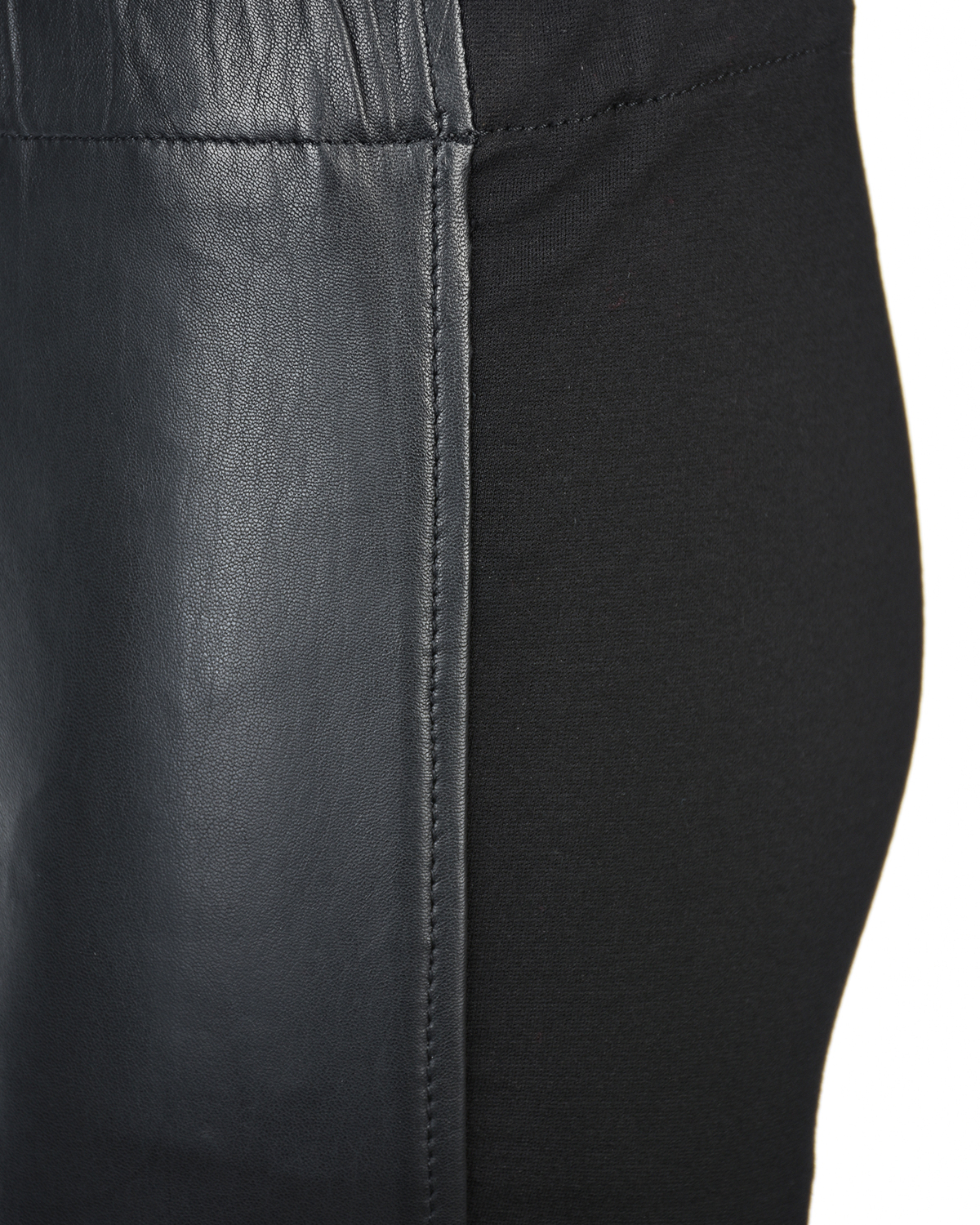 Черные кожанные брюки-леггинсы Parosh, размер 42, цвет черный - фото 7