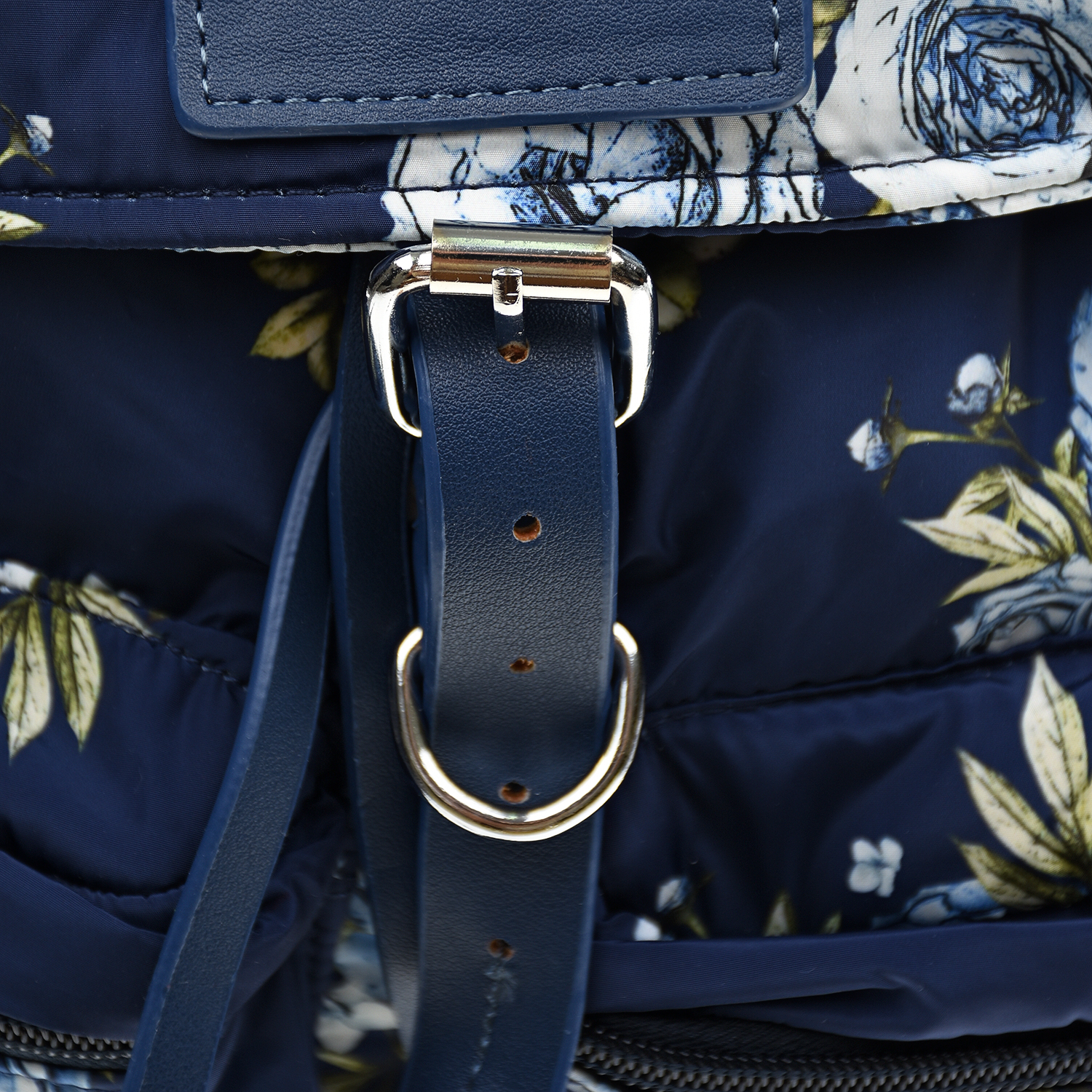 Синий рюкзак с цветочным принтом Monnalisa детский, размер unica - фото 4