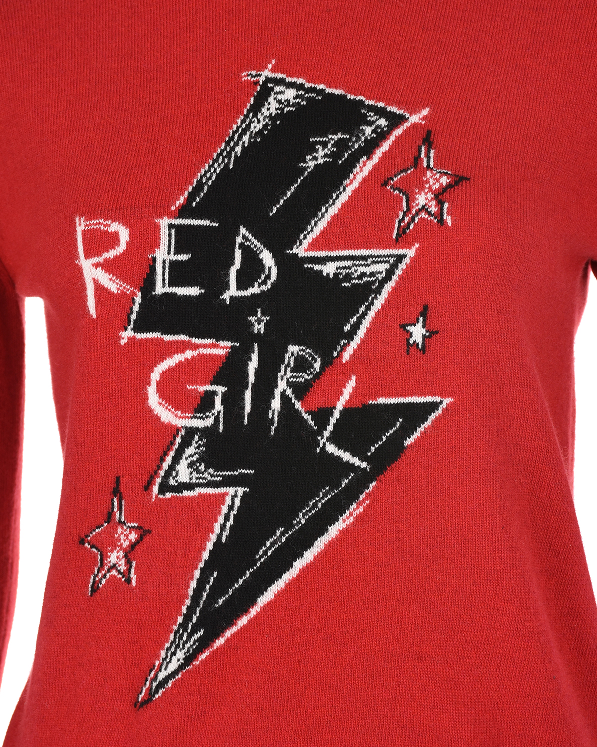 Красный джемпер с декором "Red Girl" Red Valentino, размер 42 - фото 6