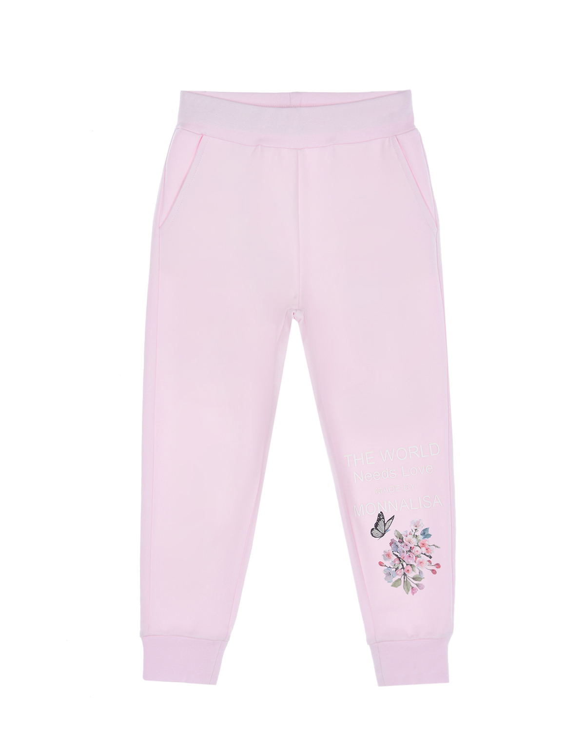 Спортивные брюки с цветочным принтом Monnalisa детские, размер 110 - фото 1