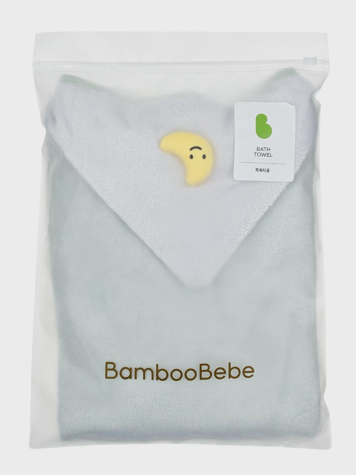 Полотенце с капюшоном 115*68 см, мятный BAMBOO BEBE детское Вид№4