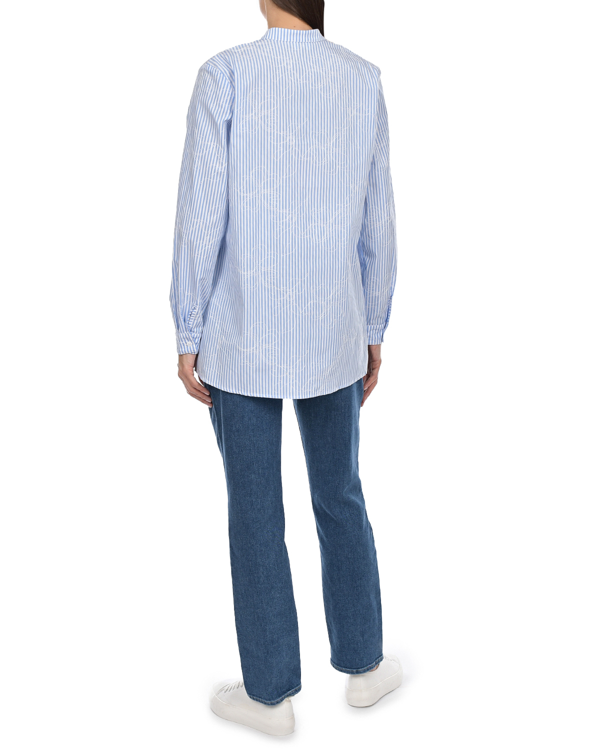 Голубая рубашка в полоску для беременных Cache Coeur, размер 40, цвет голубой - фото 3