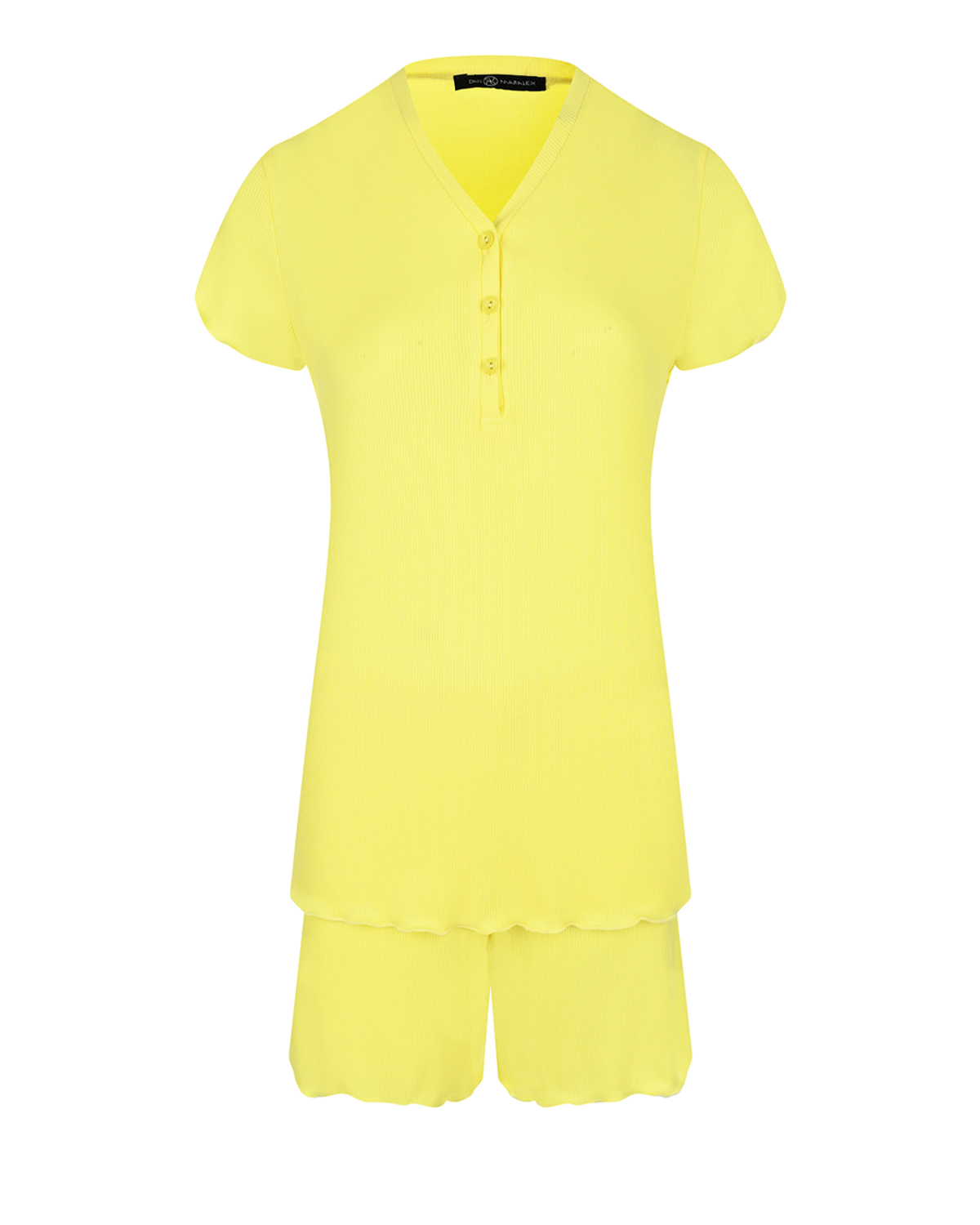 Желтая пижама: футболка и шорты Dan Maralex, размер 46, цвет желтый - фото 1