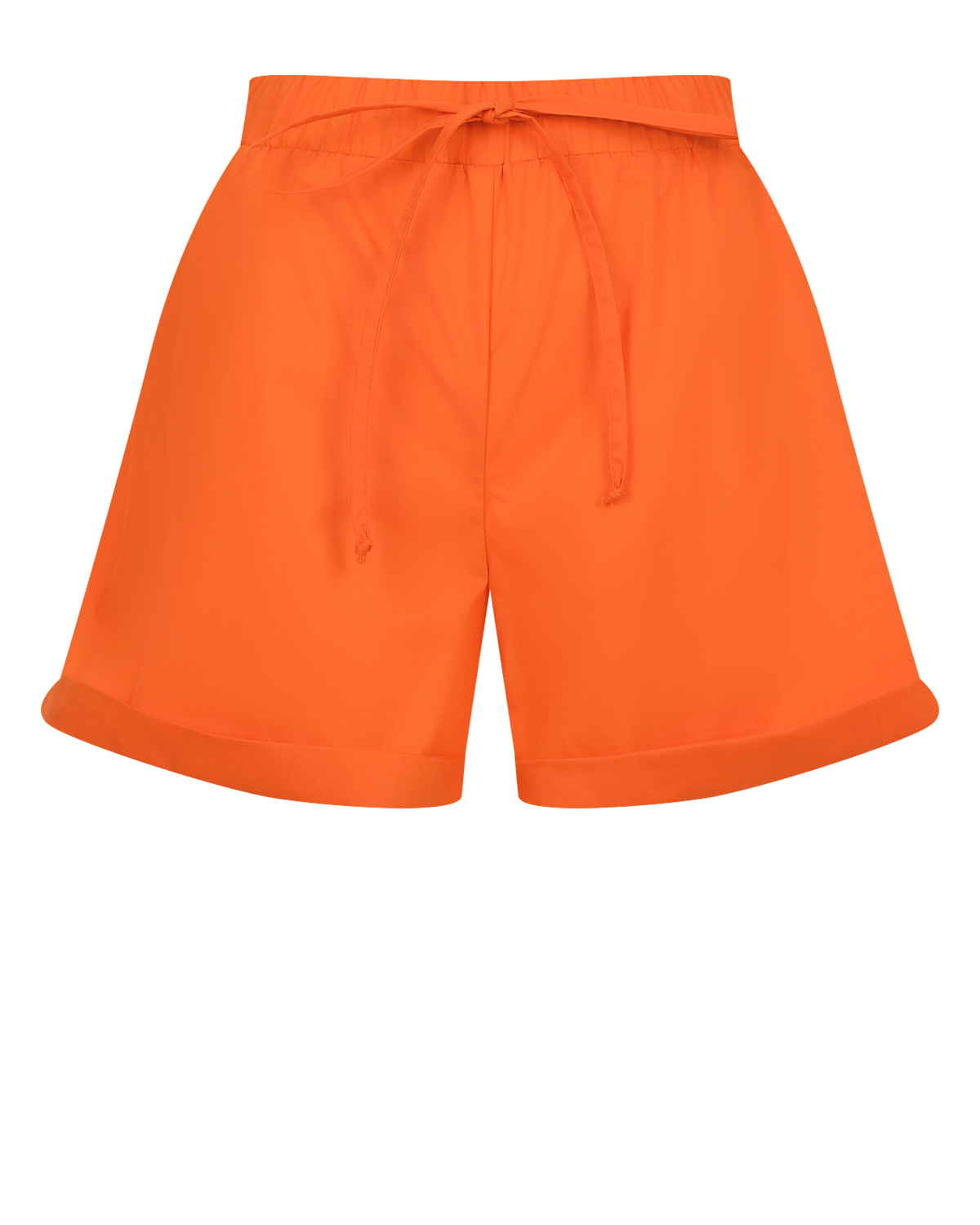 Оранжевые шорты с поясом на кулиске Pietro Brunelli бежевые шорты с поясом на кулиске pietro brunelli