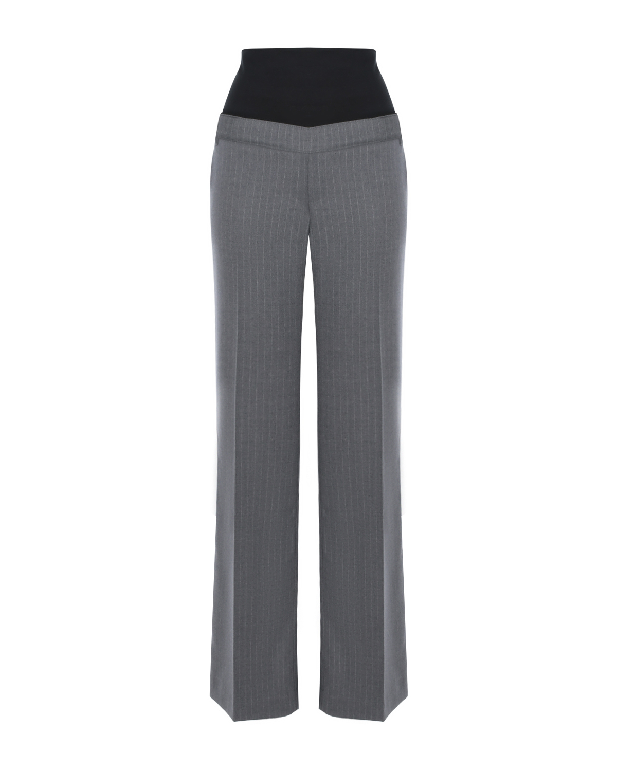 Серые брюки в полоску для беременных LEONARD Pietro Brunelli, размер 40, цвет серый