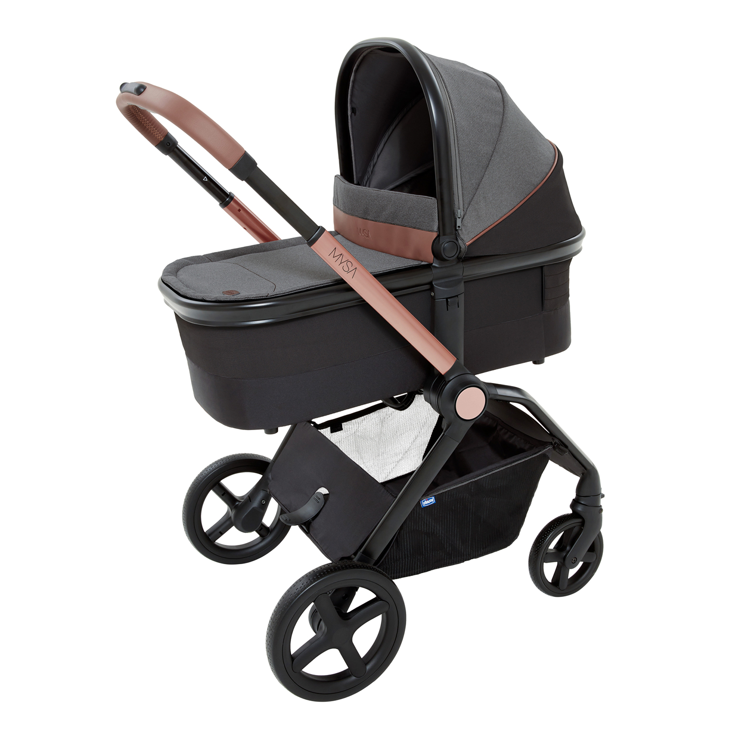 Люлька для детской коляски Chicco MYSA BLACK SATIN люлька valco baby external bassinet для snap duo coal black