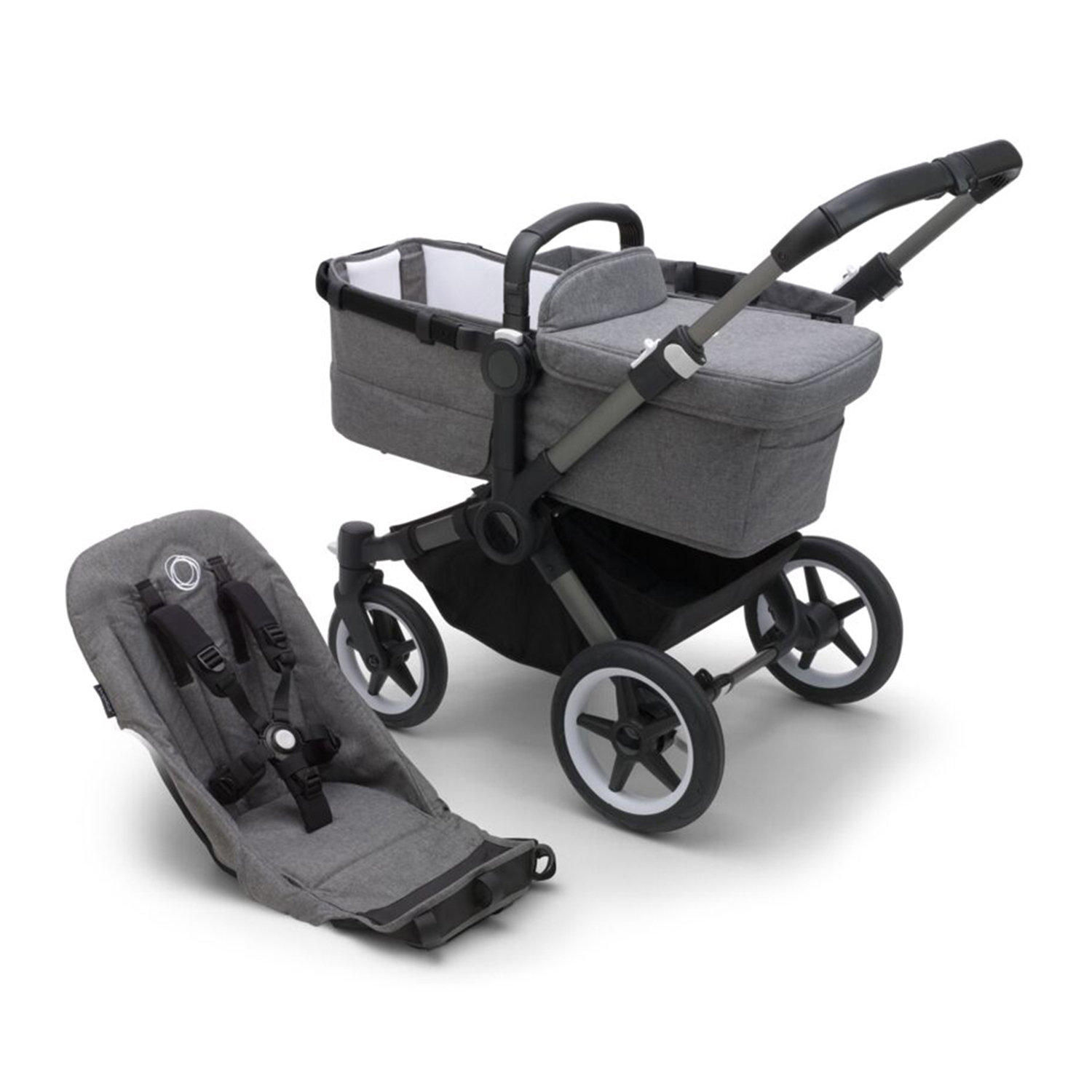 

Коляска 2 в 1 Donkey 5 base Graphite/Grey melange Bugaboo, Нет цвета, Коляска 2 в 1 Donkey 5 base Graphite/Grey melange Bugaboo