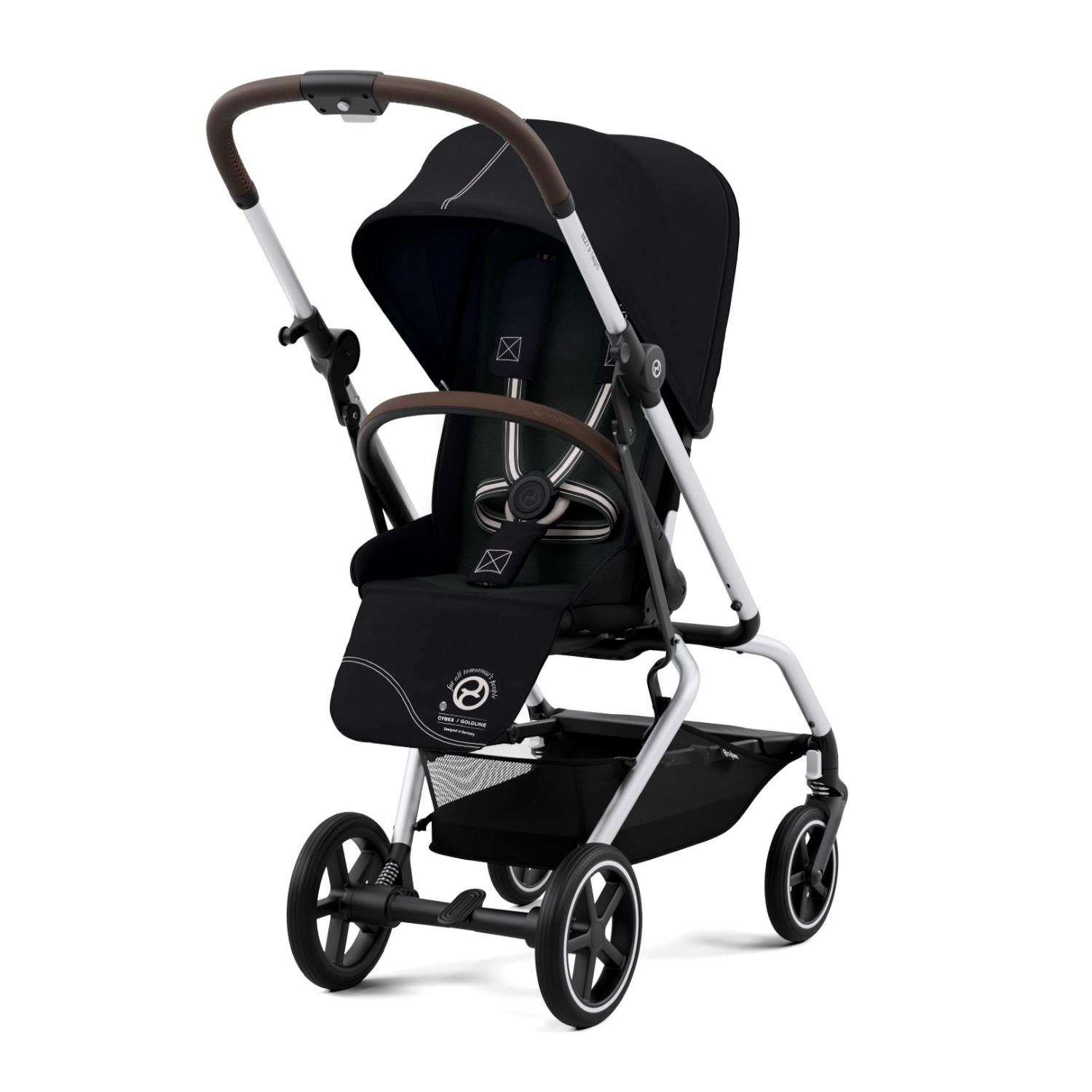 Коляска прогулочная Eezy S Twist+ 2 SLV Moon Black с бампером CYBEX Вид№6