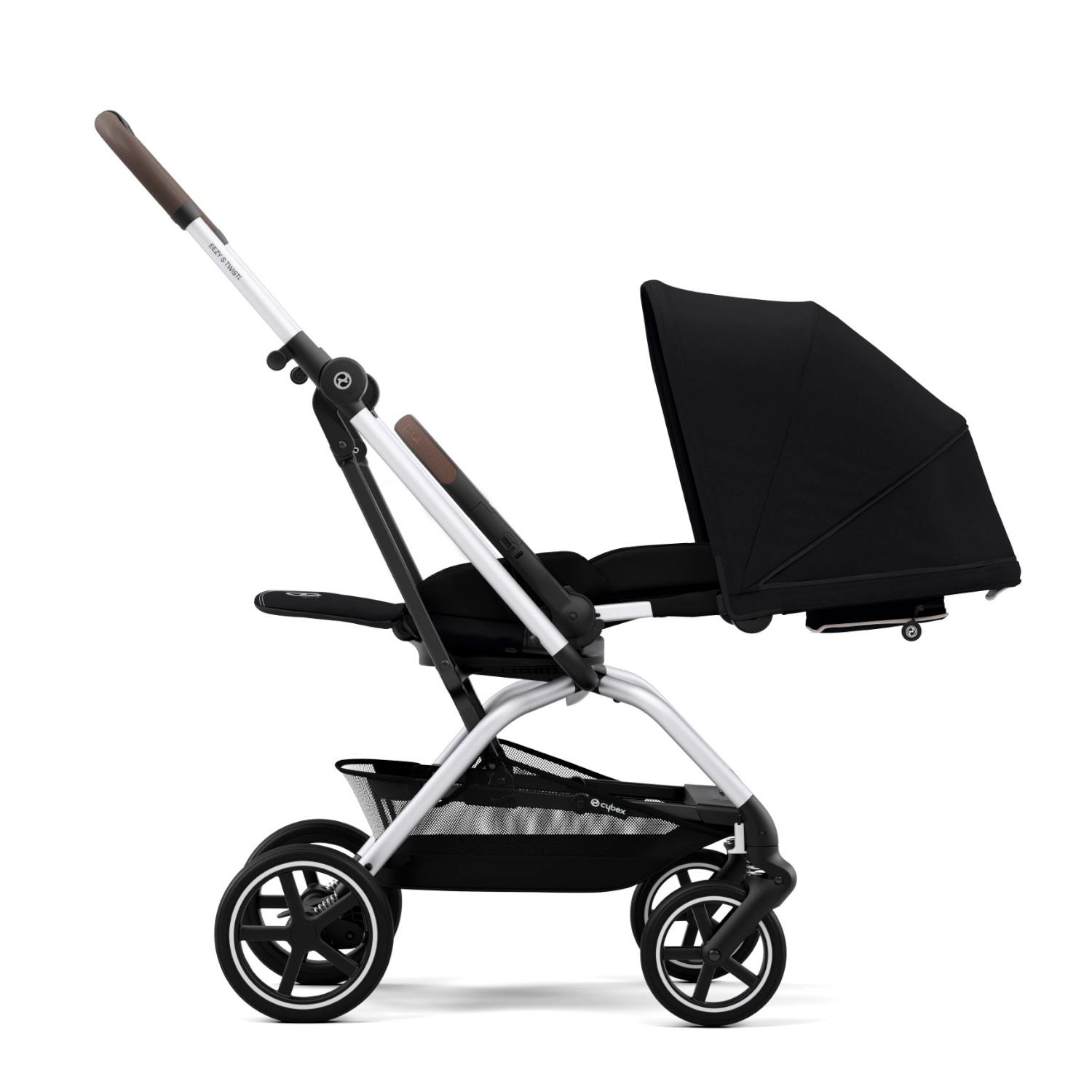 Коляска прогулочная Eezy S Twist+ 2 SLV Moon Black с бампером CYBEX Вид№7