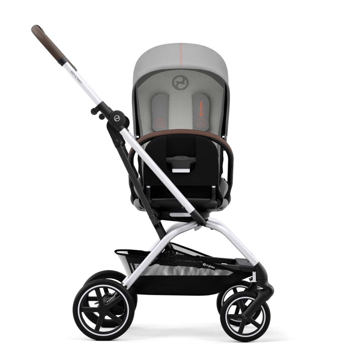 Коляска прогулочная Eezy S Twist+ 2 SLV Lava Grey с бампером CYBEX Вид№2