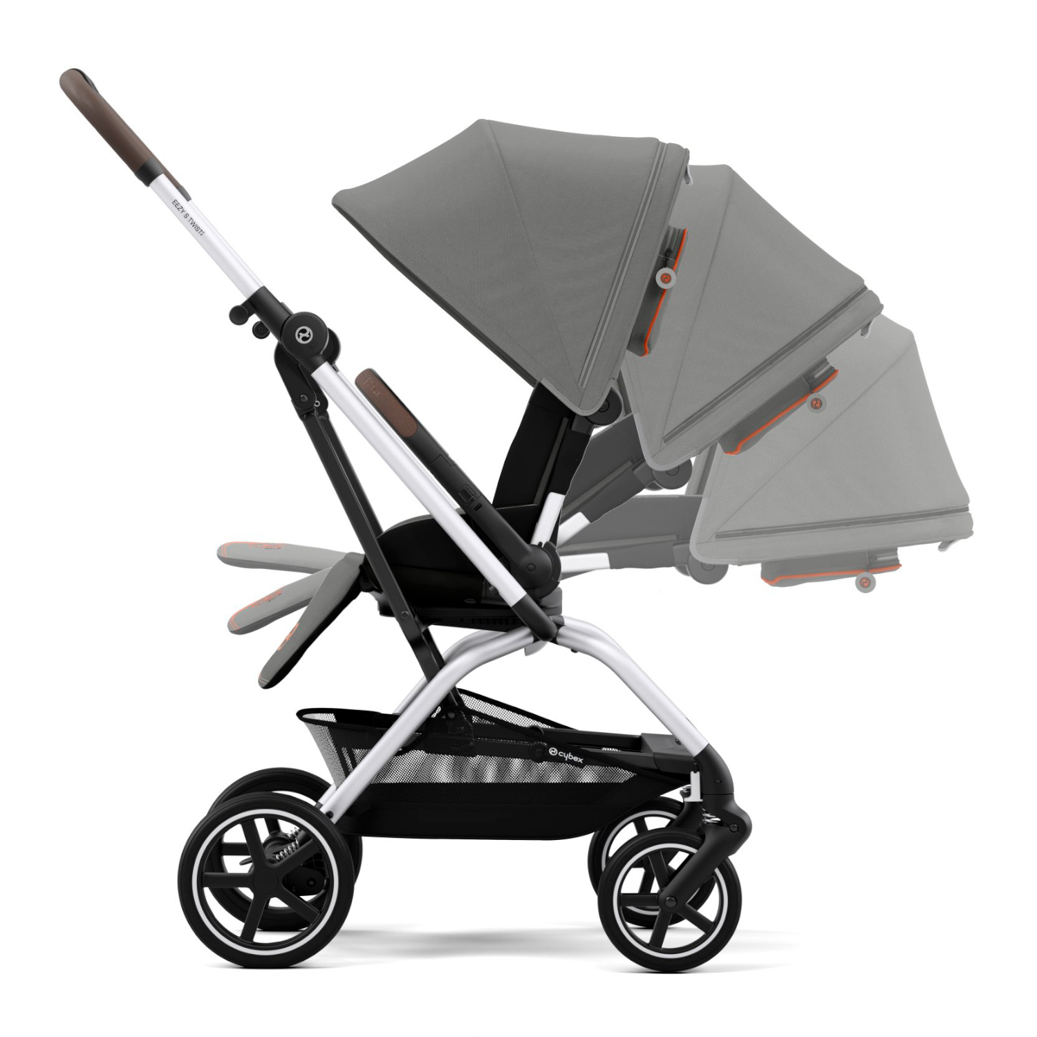 Коляска прогулочная Eezy S Twist+ 2 SLV Lava Grey с бампером CYBEX Вид№5