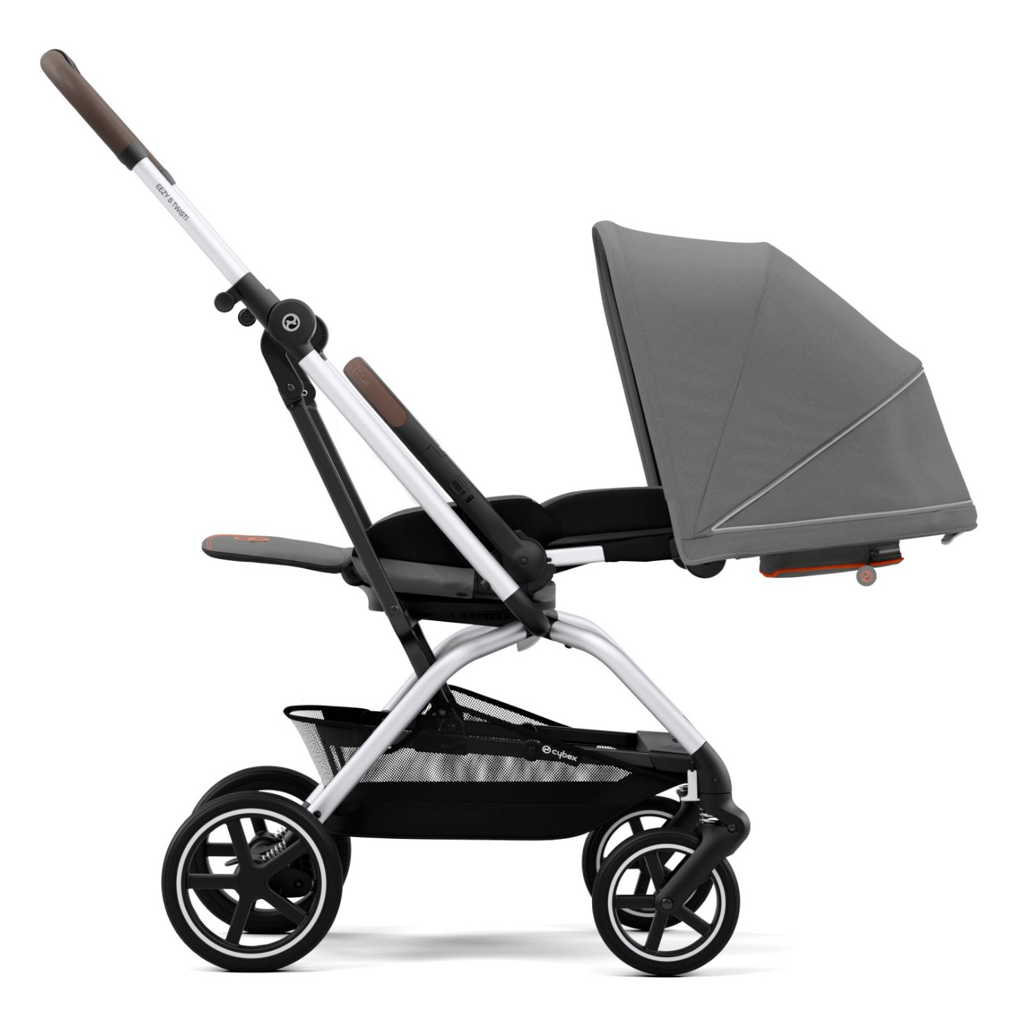 Коляска прогулочная Eezy S Twist+ 2 SLV Lava Grey с бампером CYBEX Вид№7