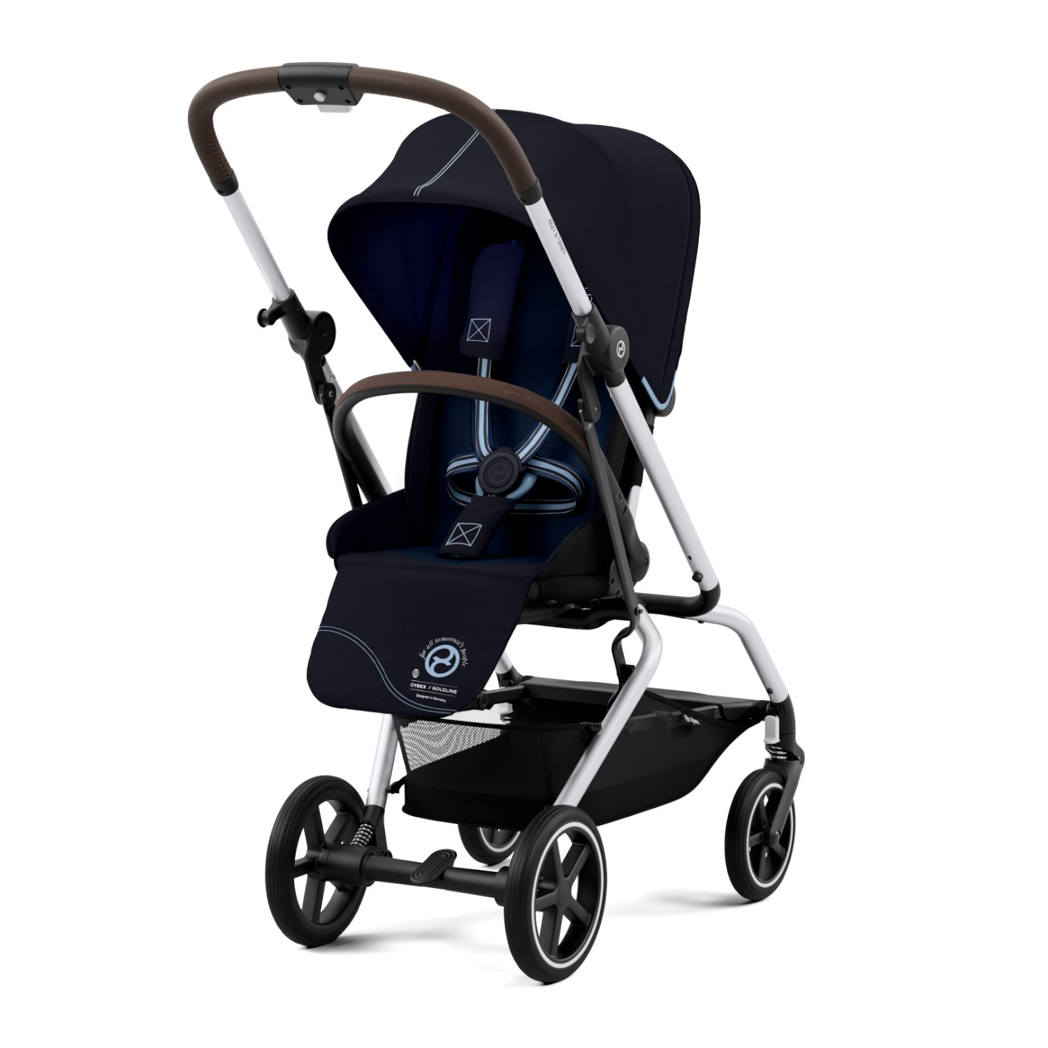 Коляска прогулочная Eezy S Twist+ 2 SLV Ocean Blue с бампером CYBEX