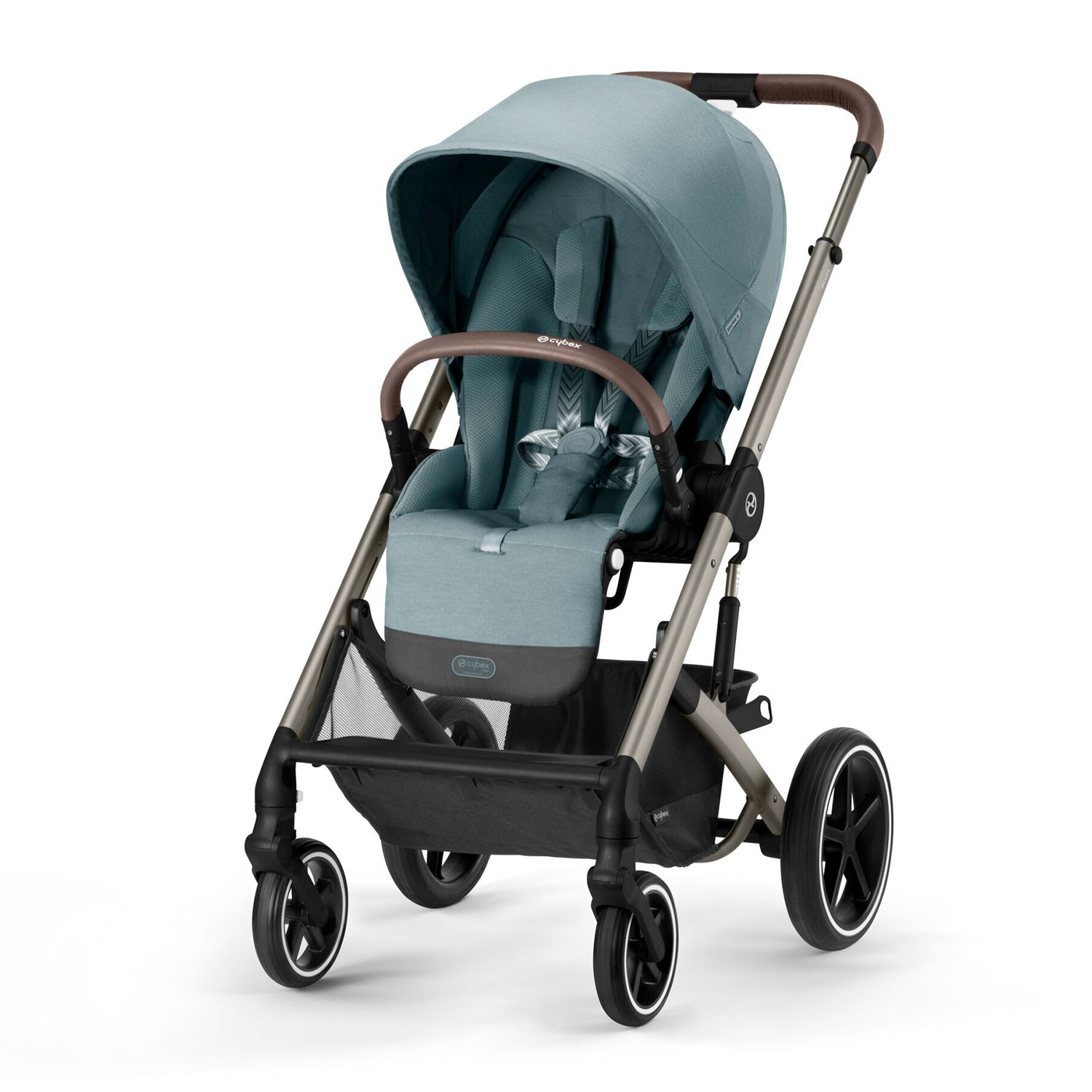 Коляска Balios S Lux TPE Sky Blue с дождевиком CYBEX cybex подножка для старшего ребёнка к коляске priam balios s 2019