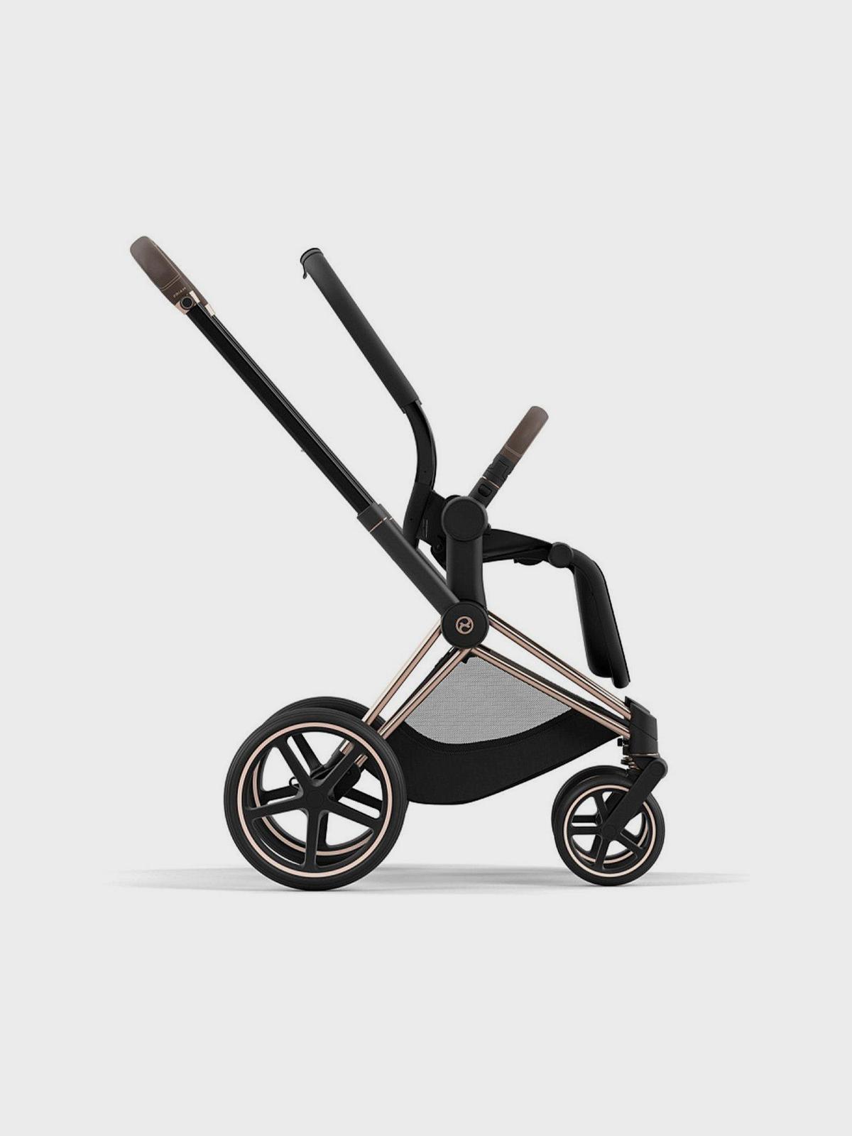 Коляска 2 в 1 CYBEX Priam IV Rosegold 2 в 1 цвет Mirage Grey в комплекте со спальным блоком Lux Carry Cot Вид№4