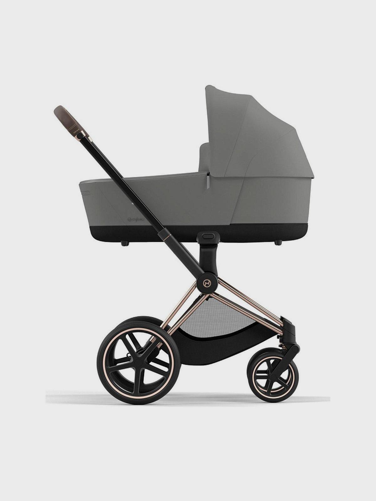 Коляска 2 в 1 CYBEX Priam IV Rosegold 2 в 1 цвет Mirage Grey в комплекте со спальным блоком Lux Carry Cot Вид№5