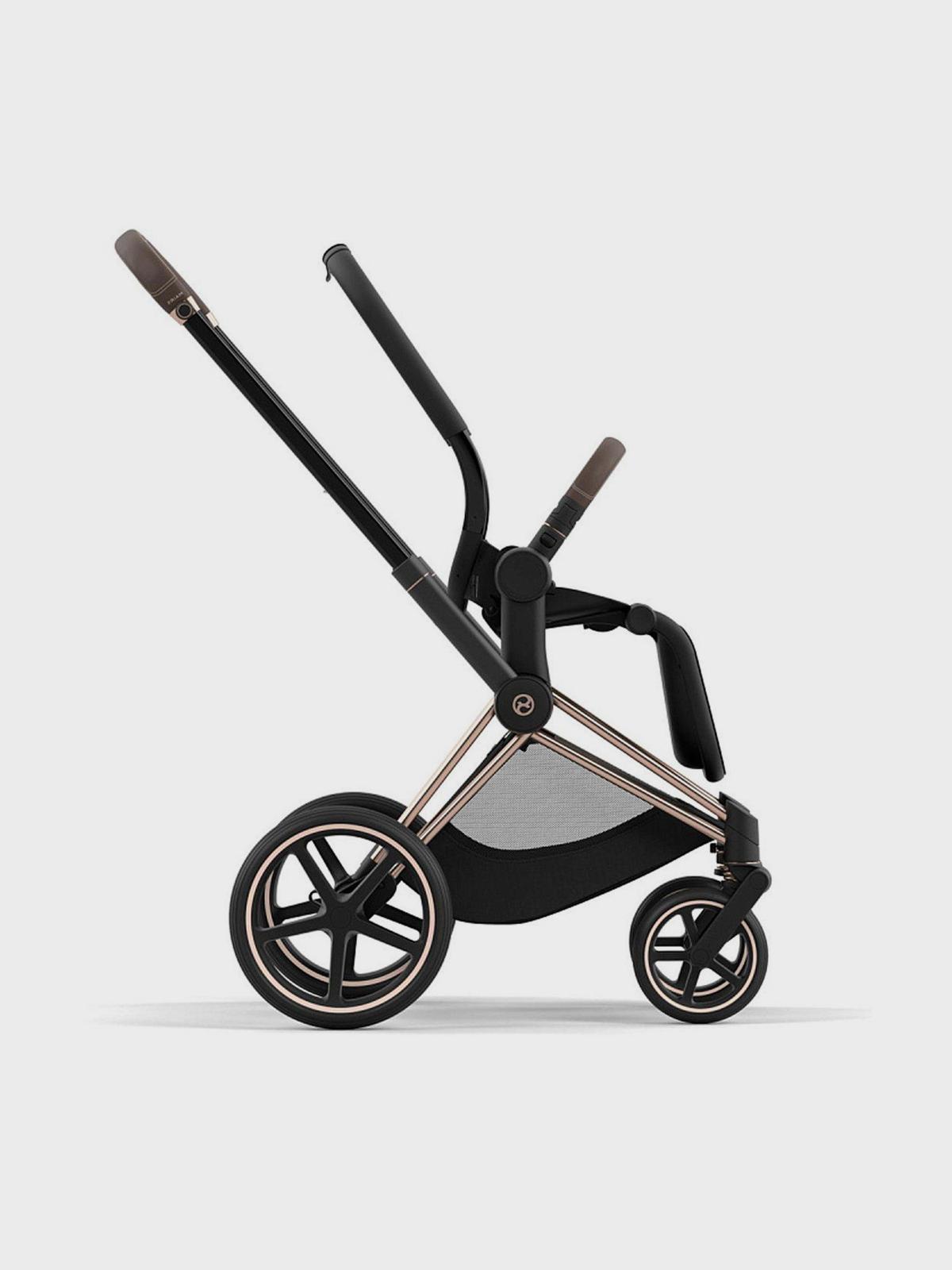 Коляска 2 в 1 CYBEX Priam IV Rosegold 2 в 1 цвет Leaf Green в комплекте со спальным блоком Lux Carry Cot Вид№3