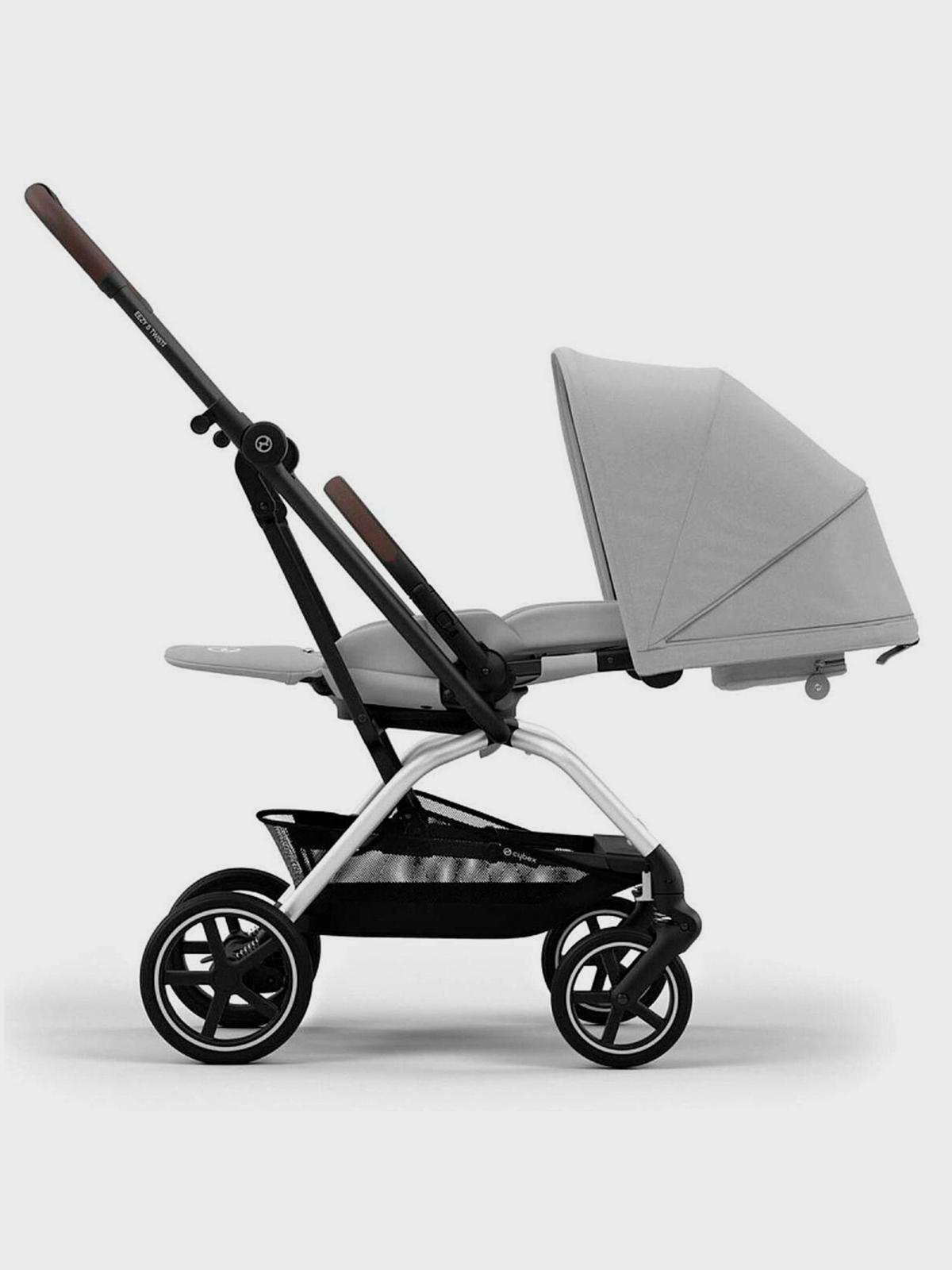 Коляска Eezy S Twist+2 SLV Fog Grey с дождeвиком и бампером CYBEX Вид№6