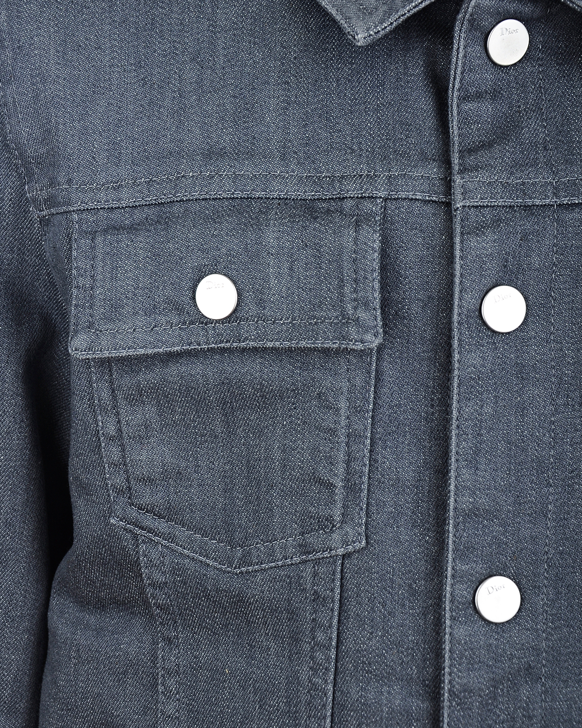Джинсовая куртка с теплой подкладкой Dior детская, размер 152, цвет серый - фото 4