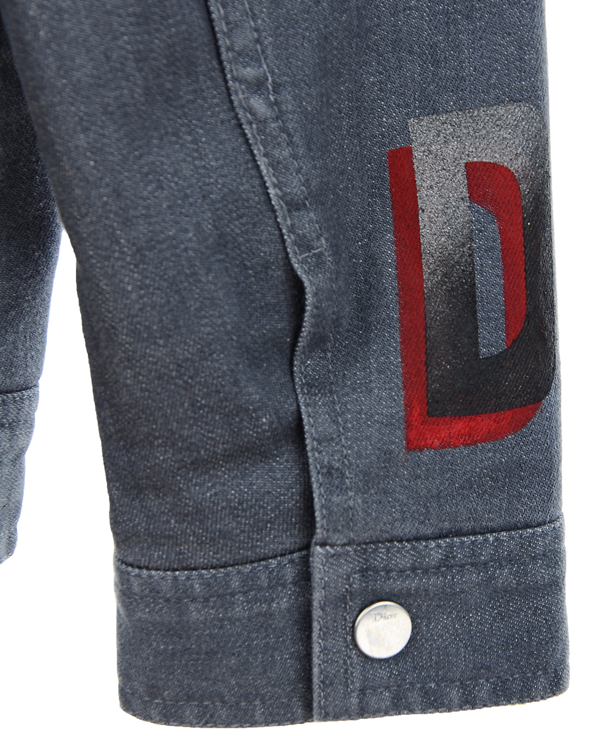 Джинсовая куртка с теплой подкладкой Dior детская, размер 152, цвет серый - фото 5
