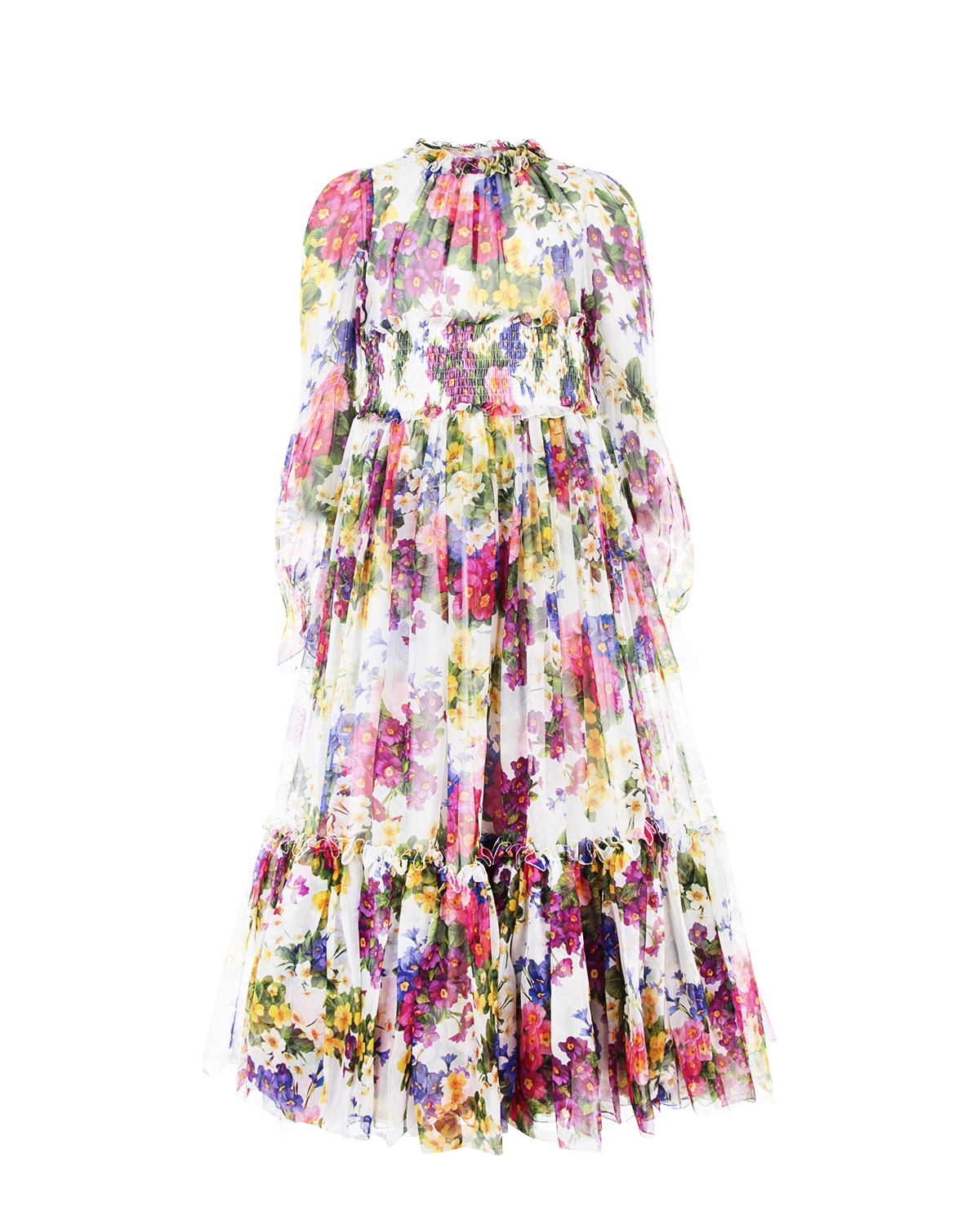 

Платье из шелка с цветочным принтом